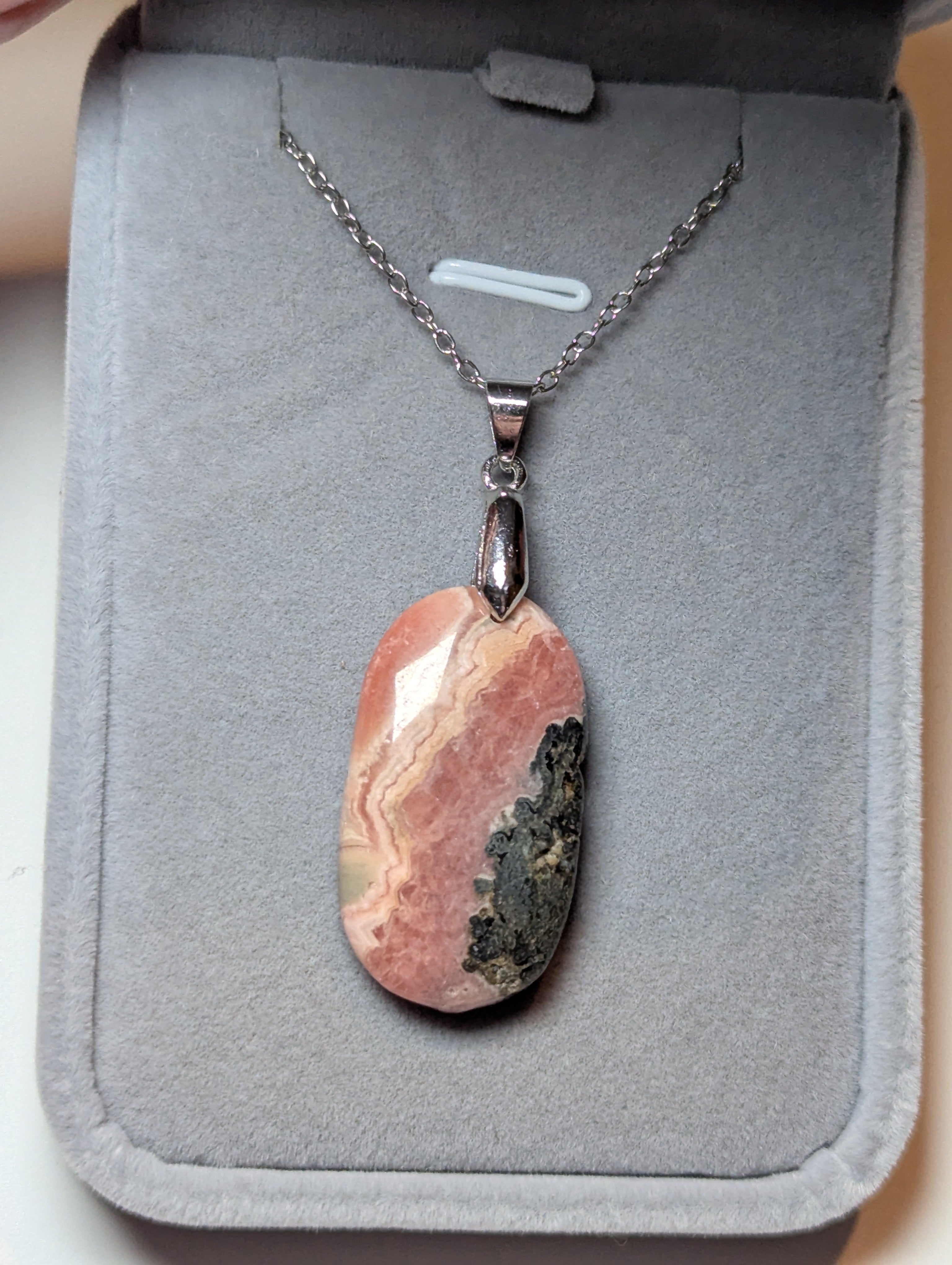 Rhodcrosite crystal handmade necklace