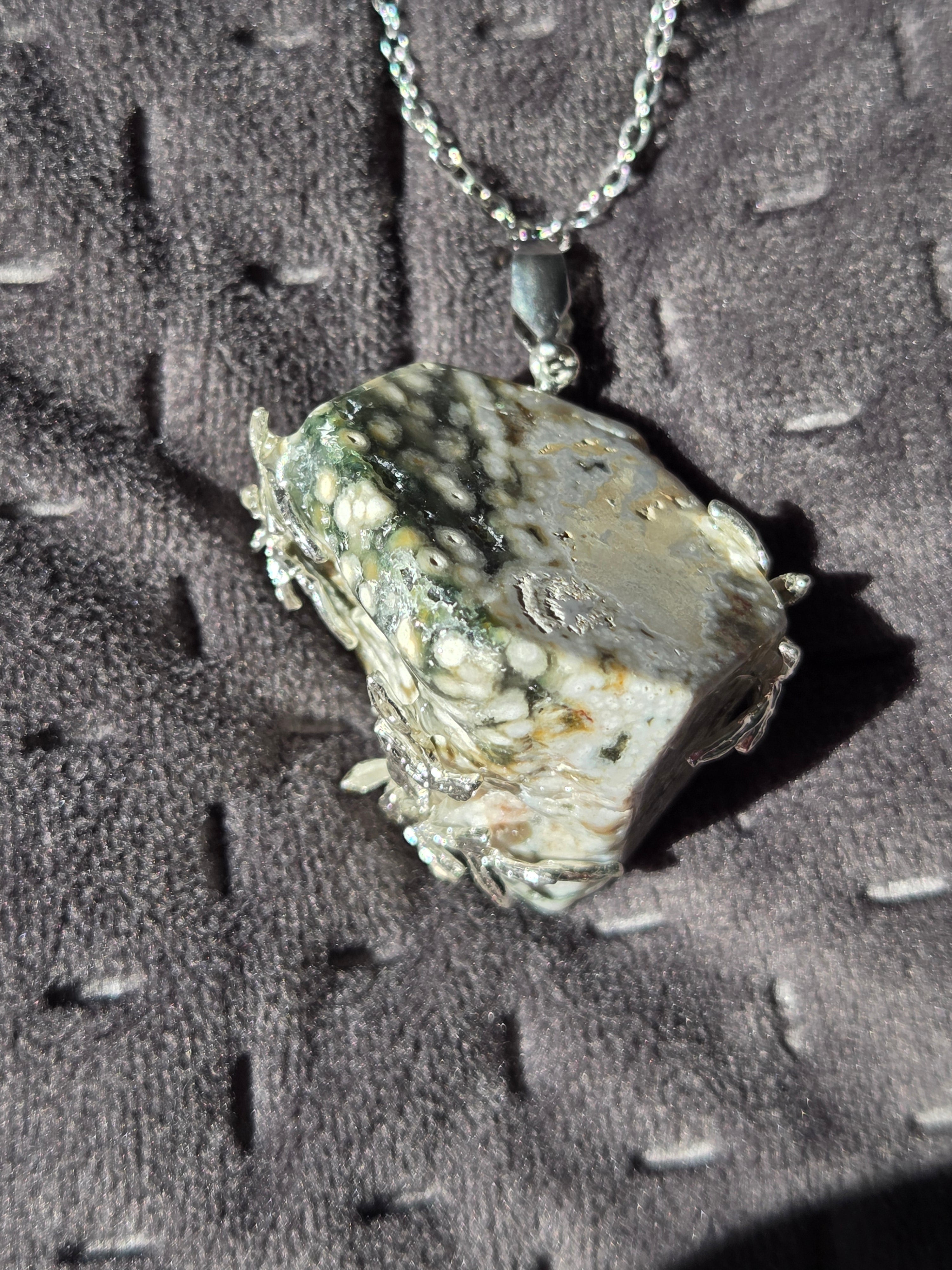 Ocean Jasper crystal necklace