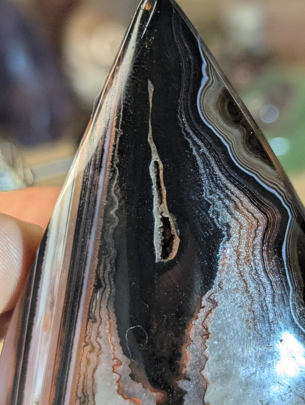 Sardonyx crystal Tear drop carving