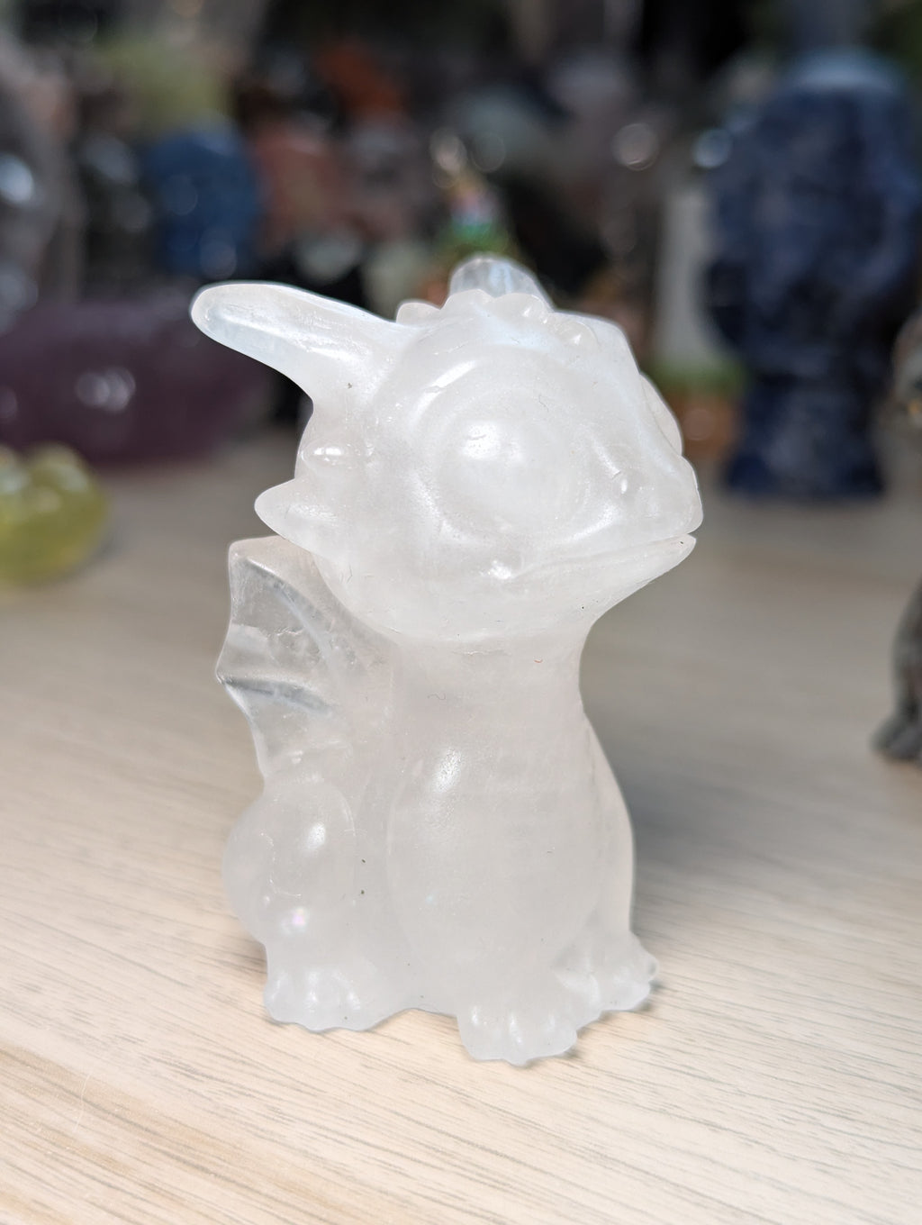 crystal dragon carving