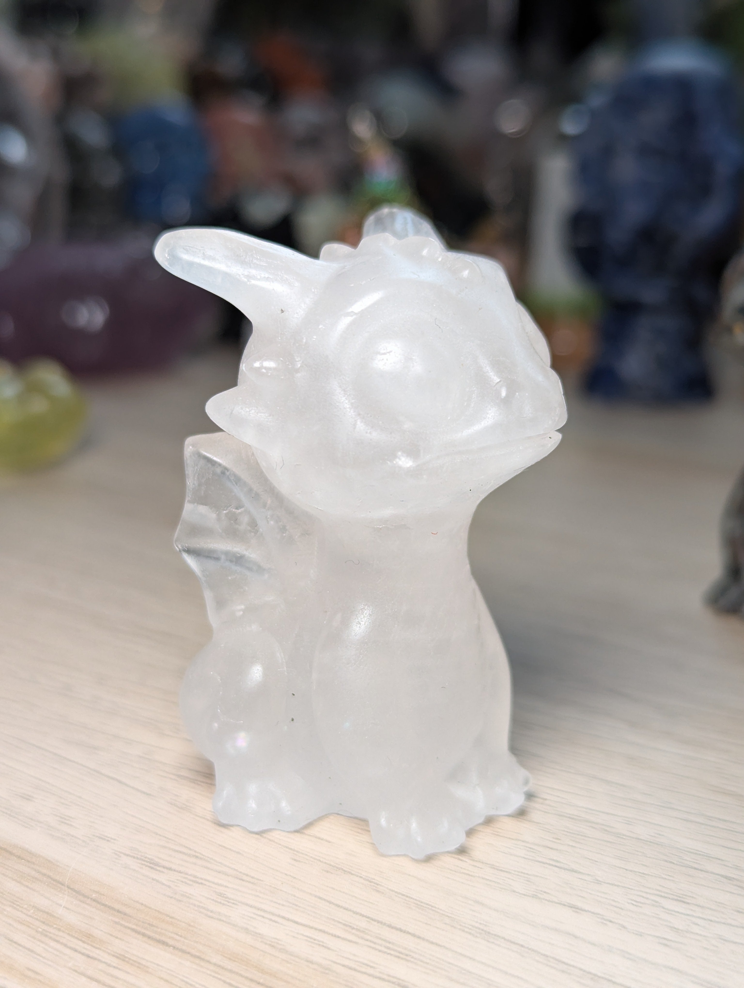 crystal dragon carving