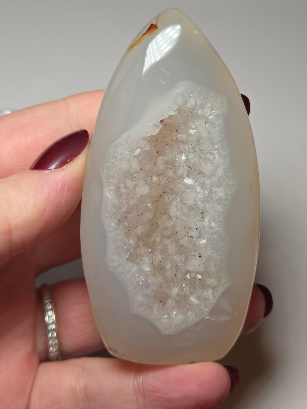 Beautiful Large Duzy crystal Agate freeform