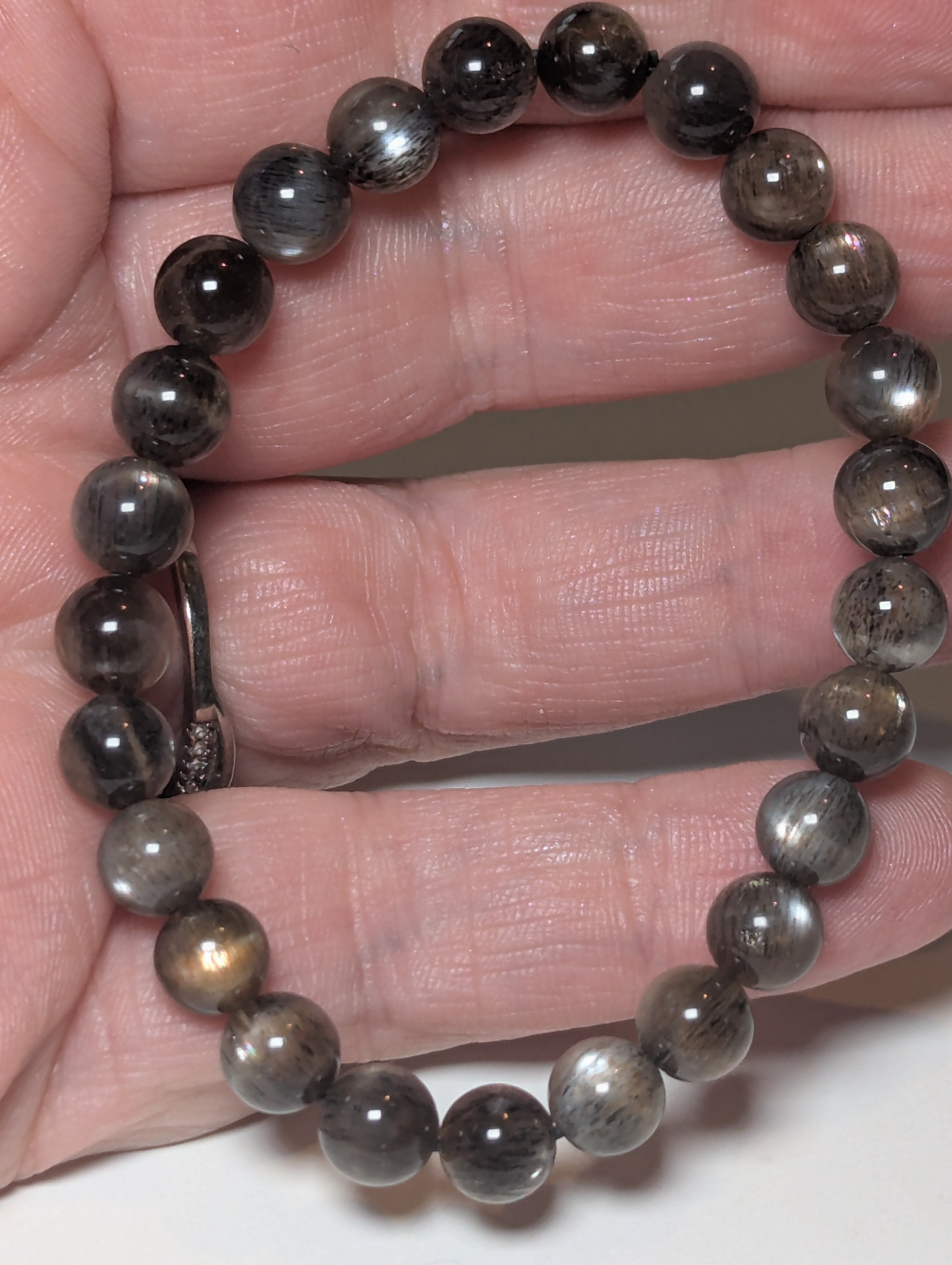 Black Moonstone grade AA bracelet