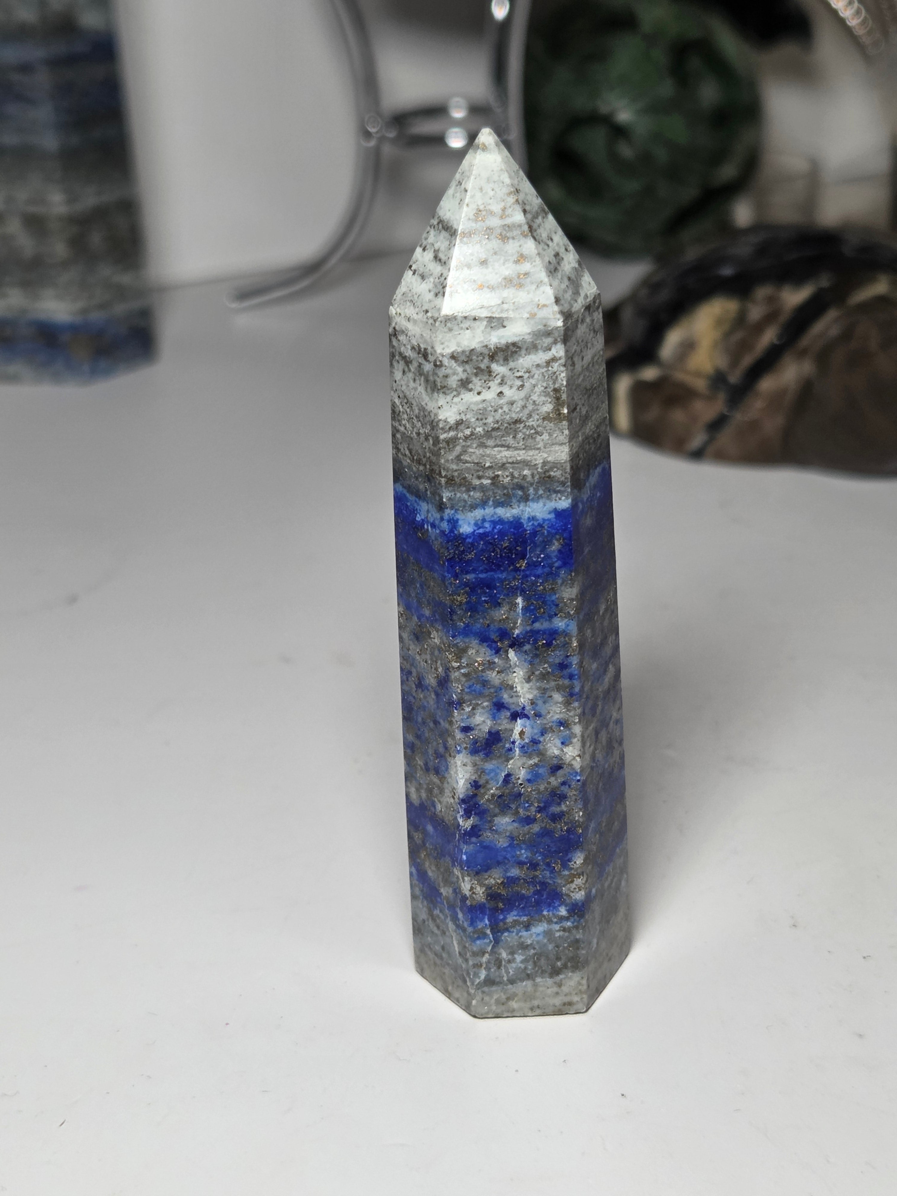 High quality crystal lapis Lazuli crystal tower