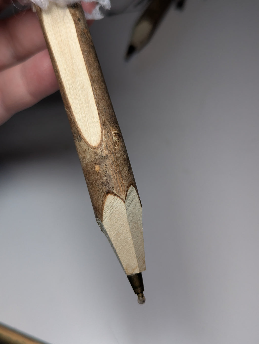 Clear quartz crystal pen