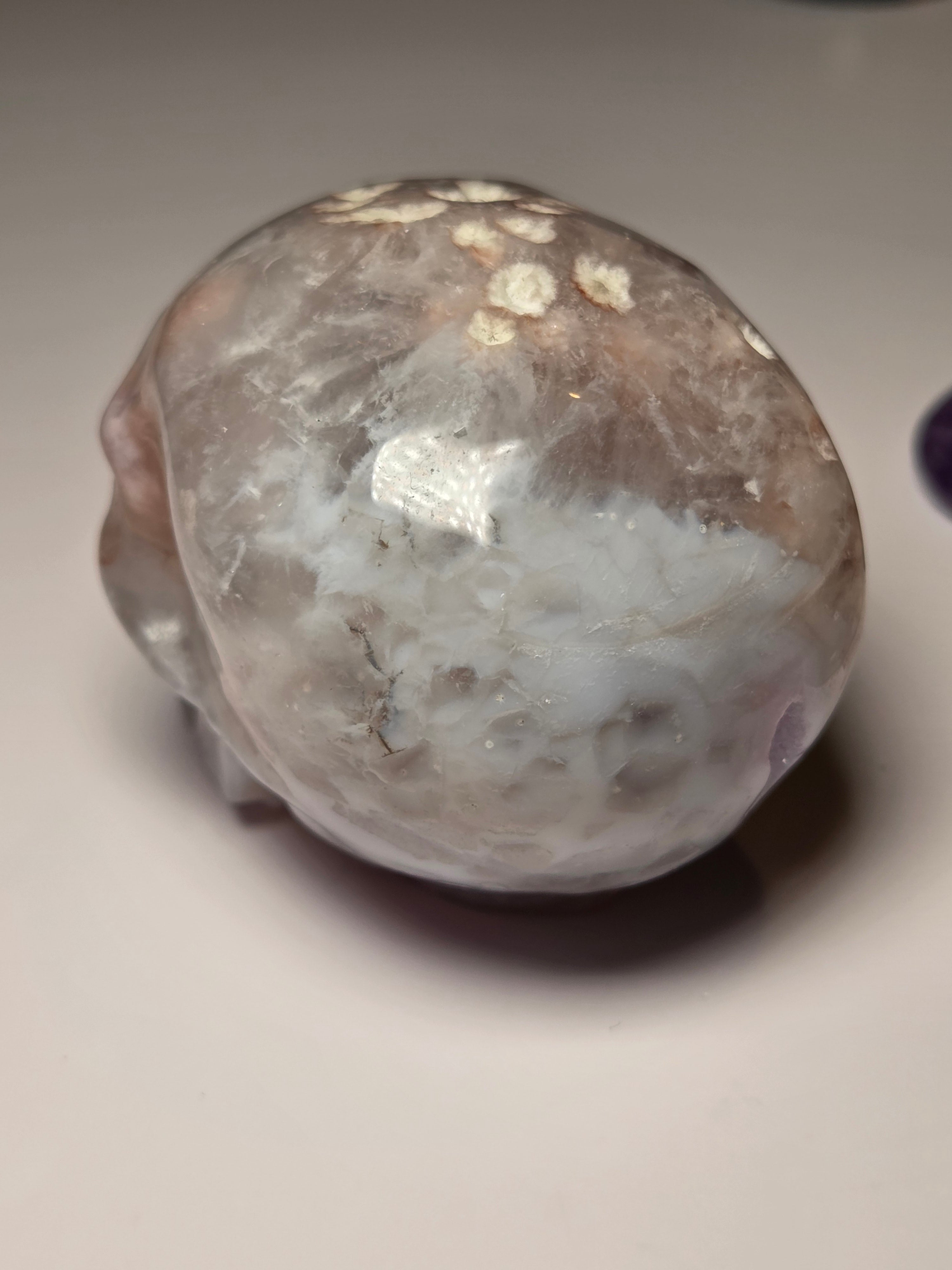 Pink Amethyst with Flowers