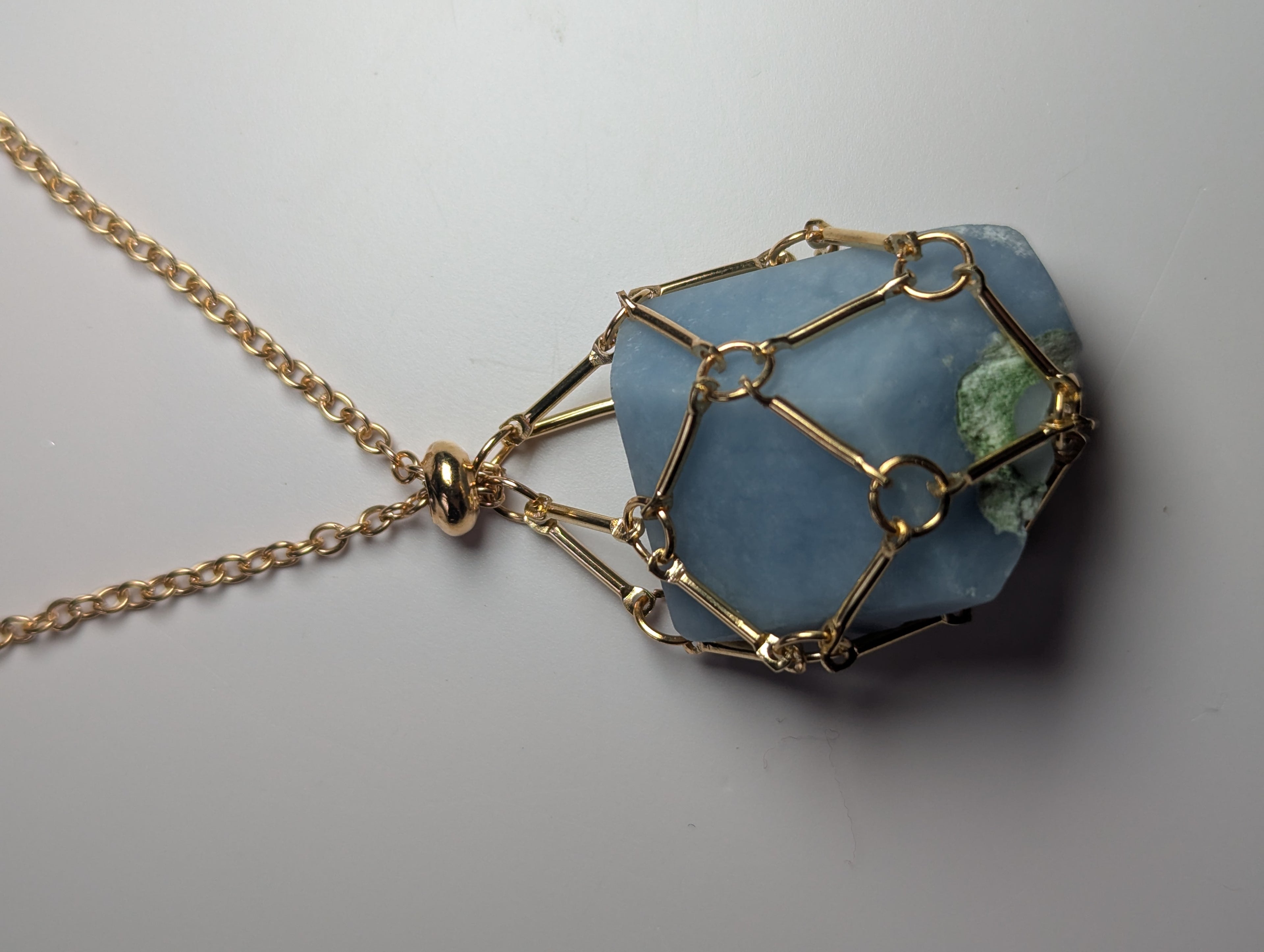Angelite crystal necklace