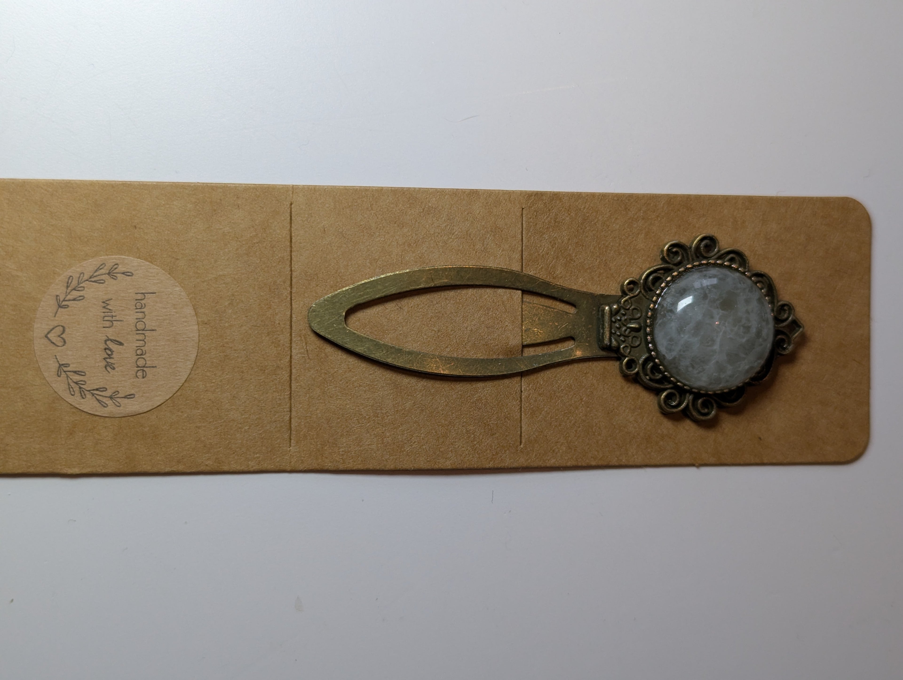 Clear quartz crystal bookmark