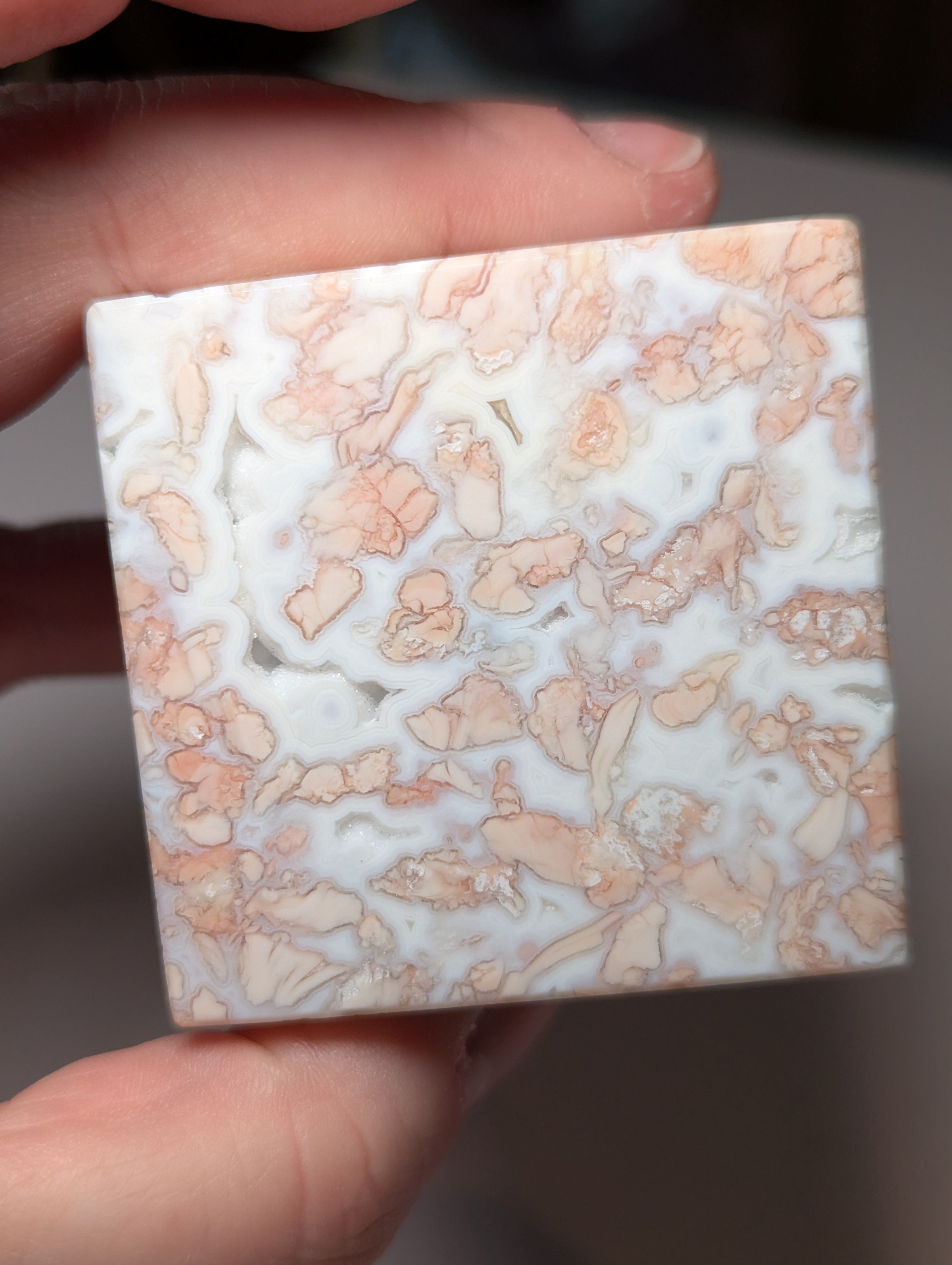 Pink Cotton candy crystal cube