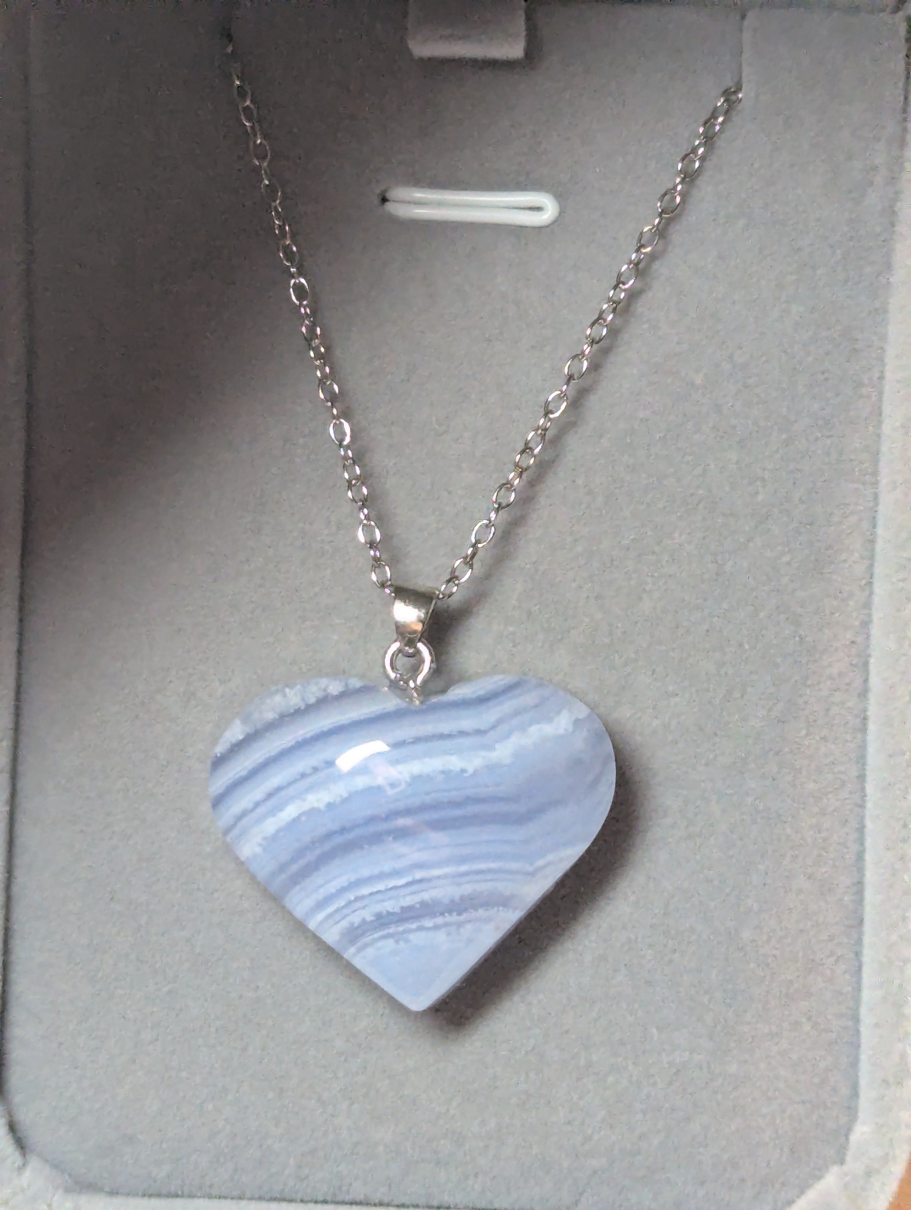 Blue lace handmade necklace