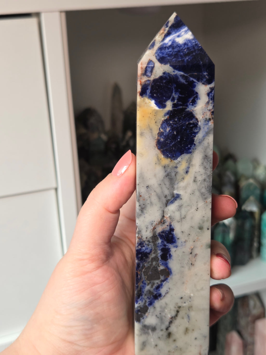 Beautiful  large  sodalite crystal tower