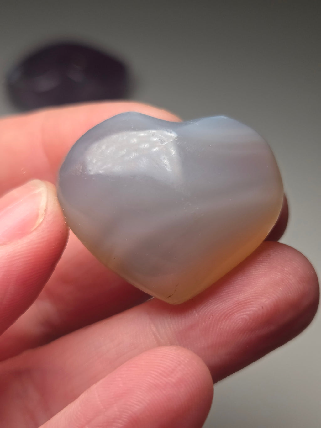 Agate crystal heart
