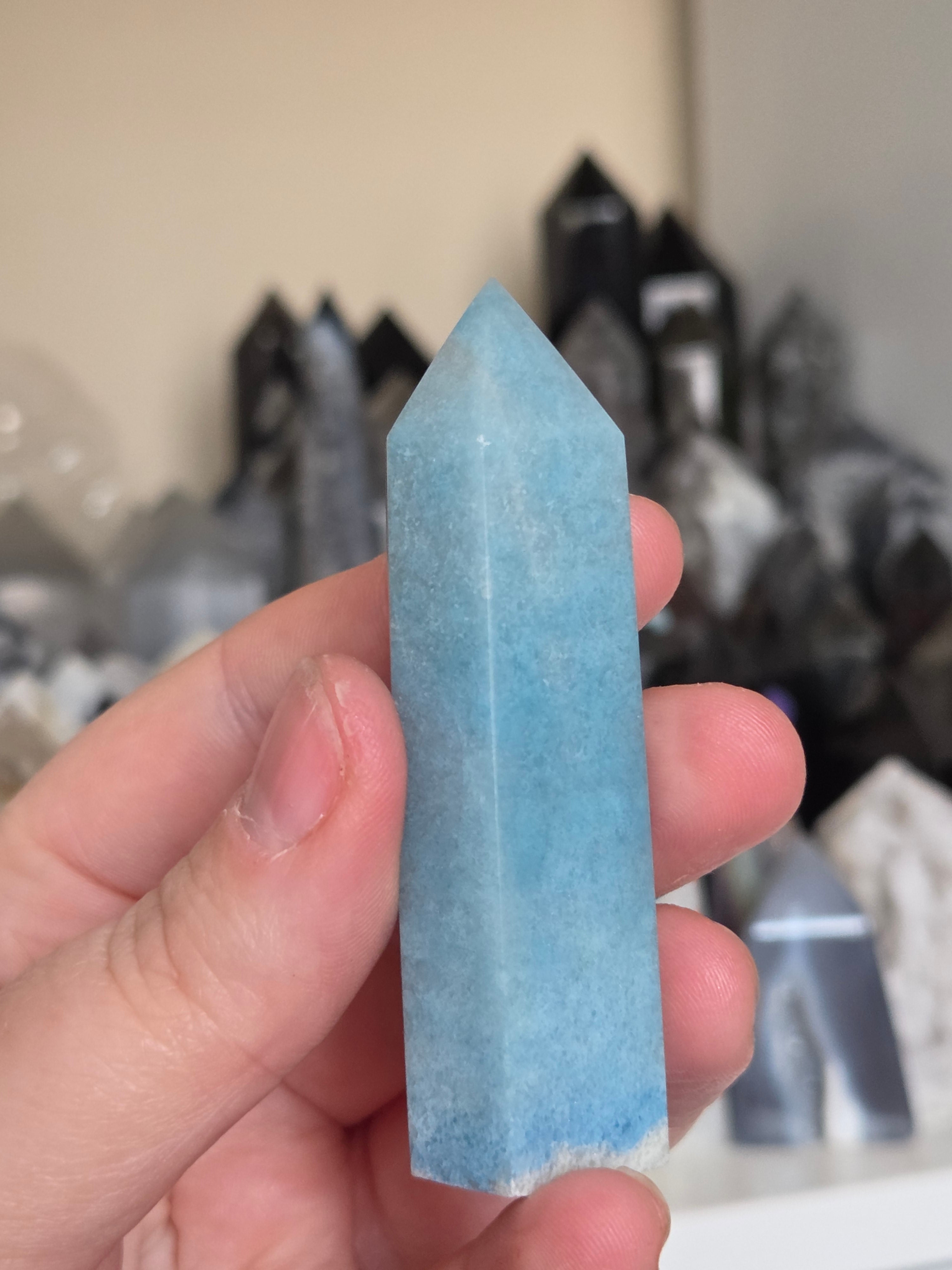 Trolite crystal tower carving