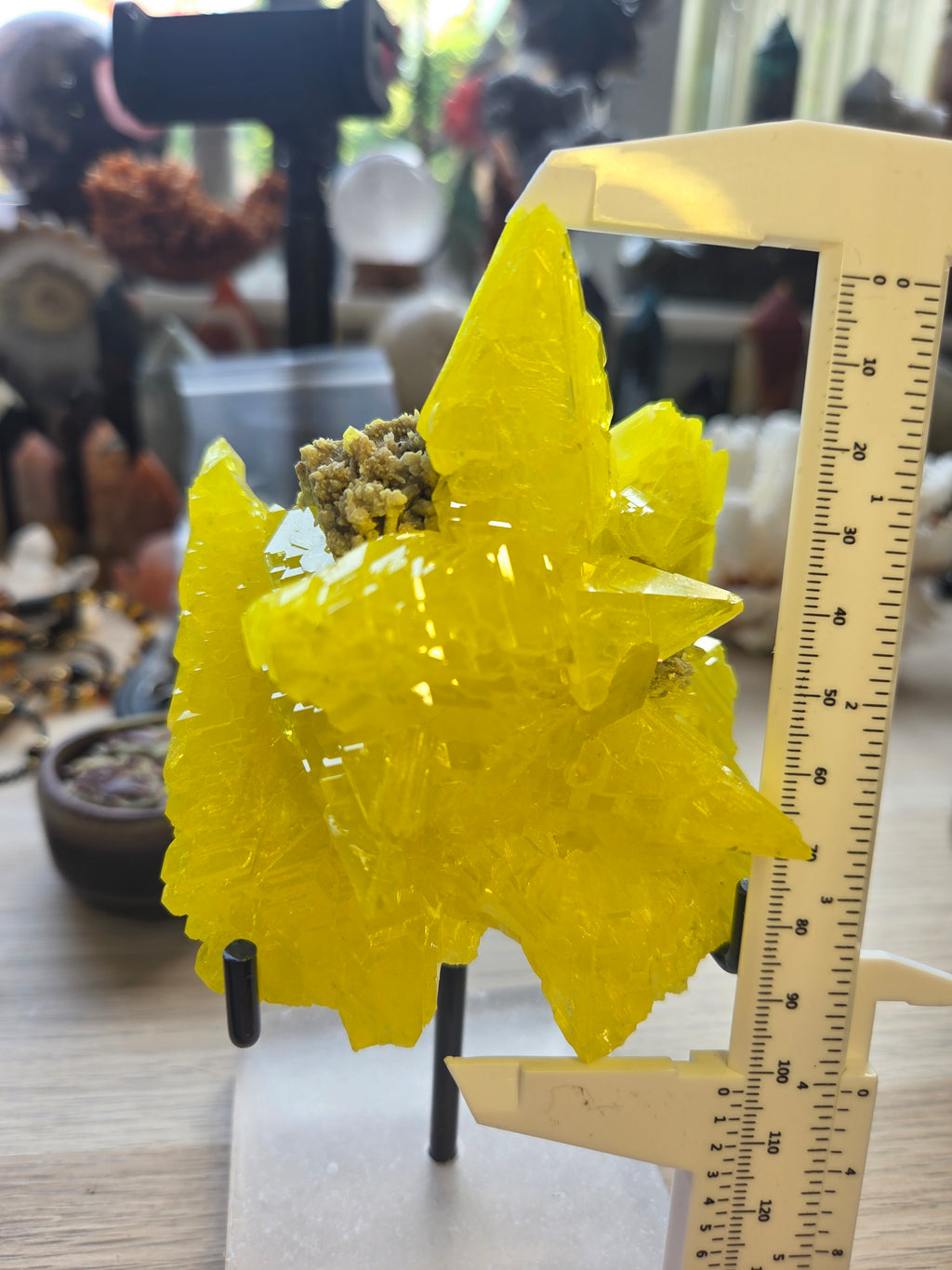 Rare Sulphur specimen with Stand