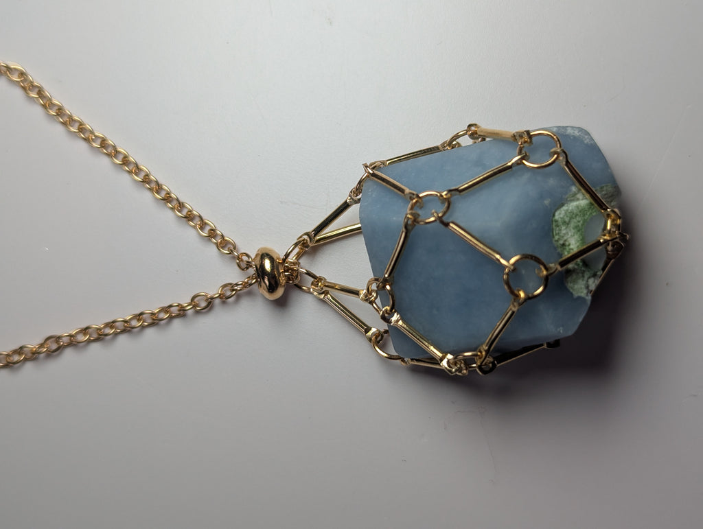 Angelite crystal necklace