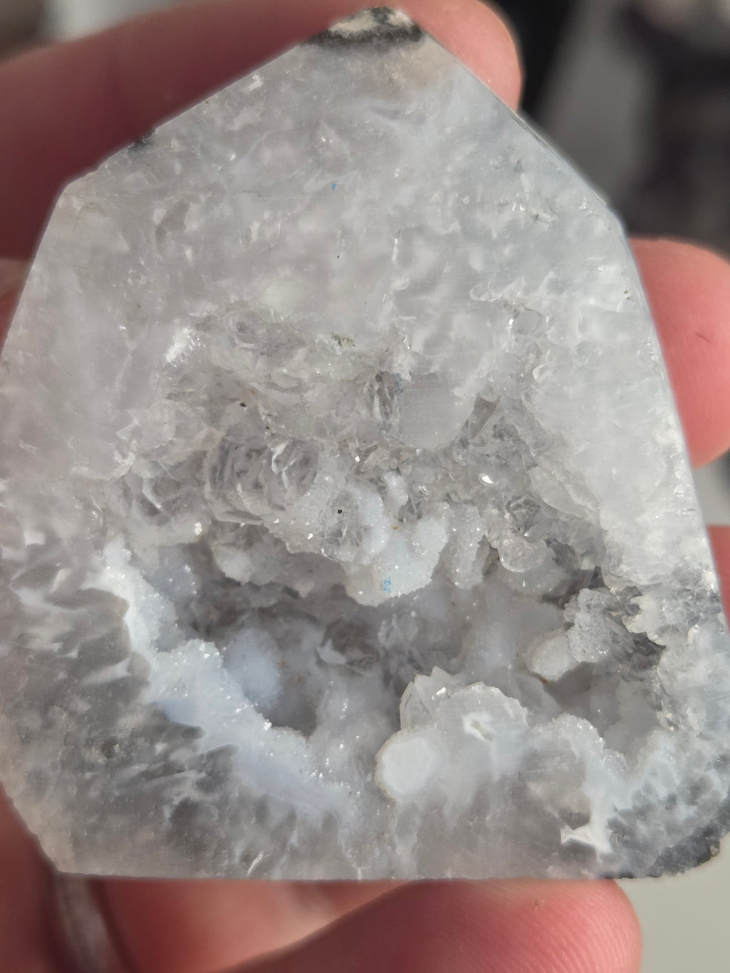 Mexican agate crystal Geode  tower