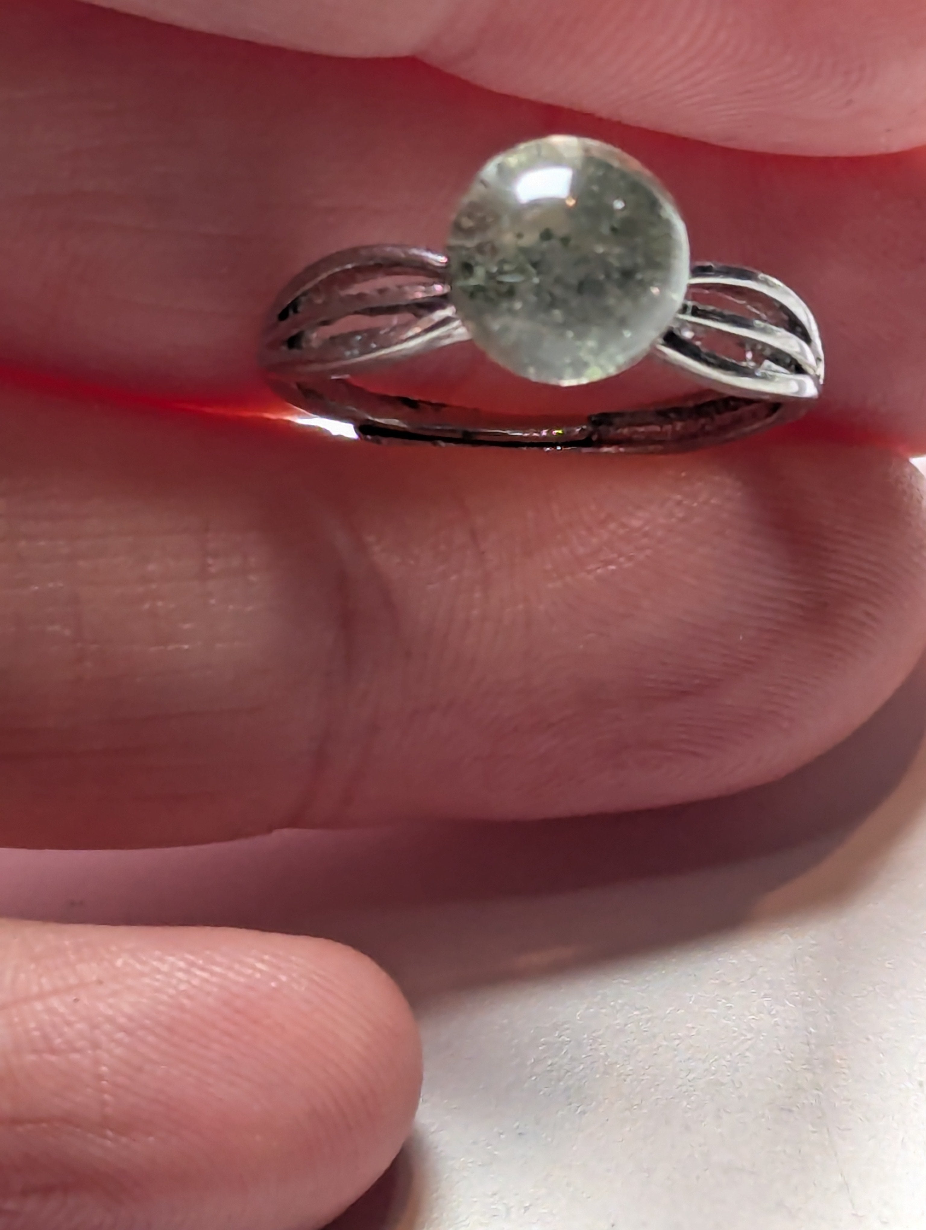 Garden quartz crystal ring