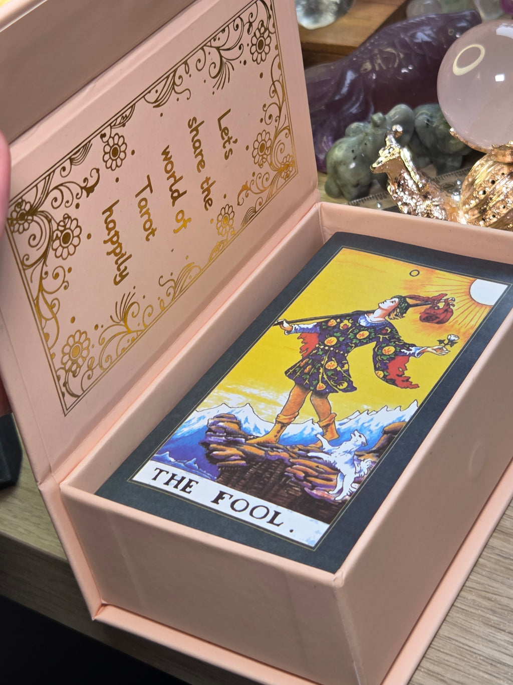 Pink Golden Foil Tarror cards in hard Case