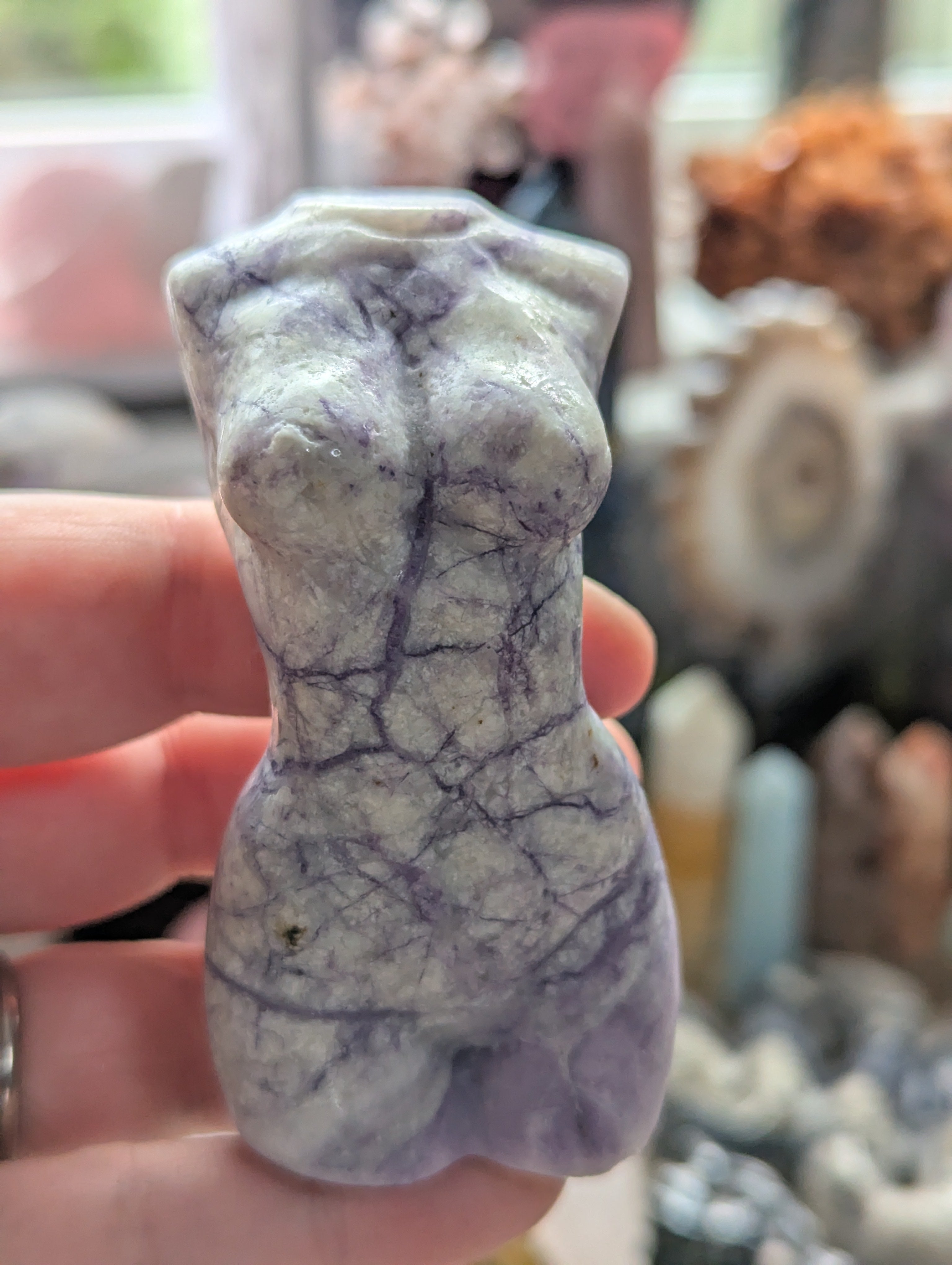 Tiffany stone crystal lady body carving