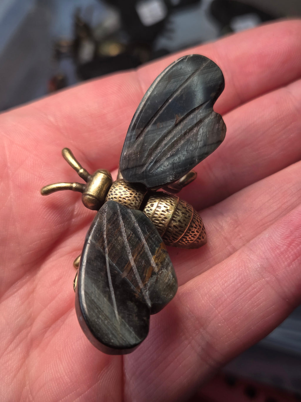 Small Crystal  bee carvings