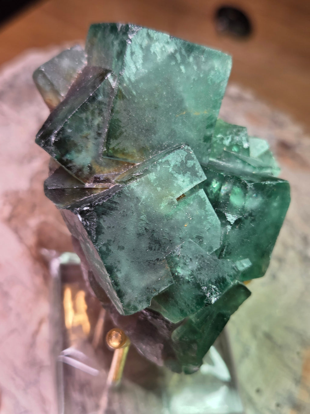 Beautiful crystal Flourite specimen with Stand
