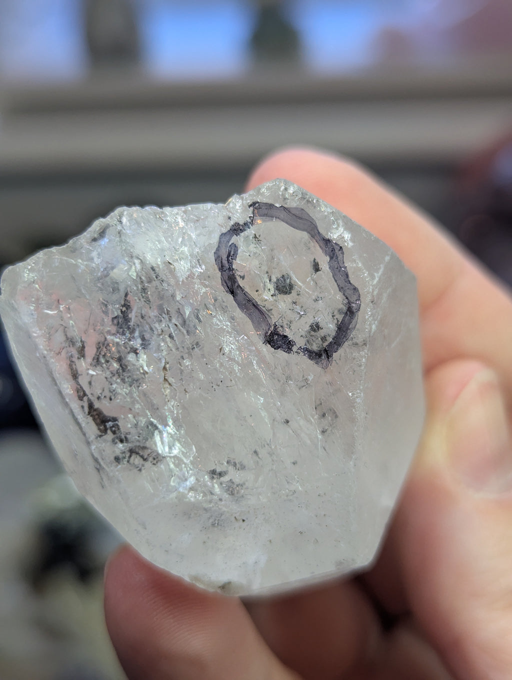 Amazing enhydro crystal specimen