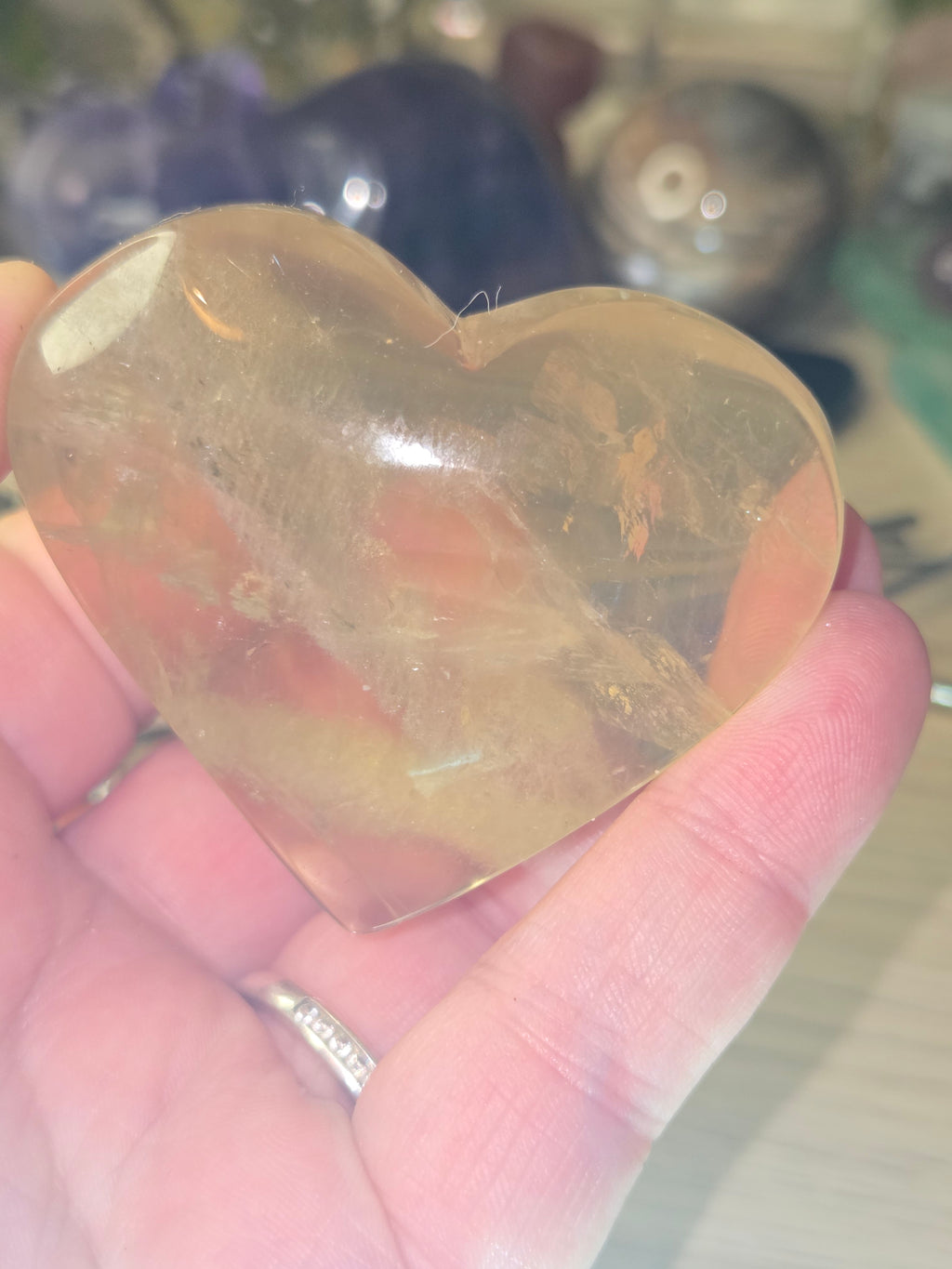 Natural Citrine crystal Heart