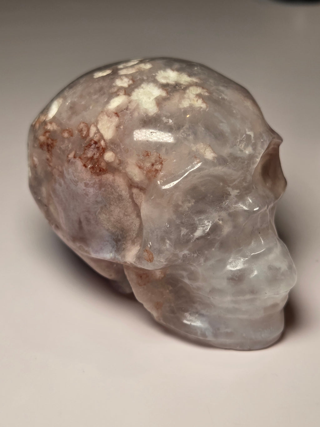 Pink Amethyst with Flowers