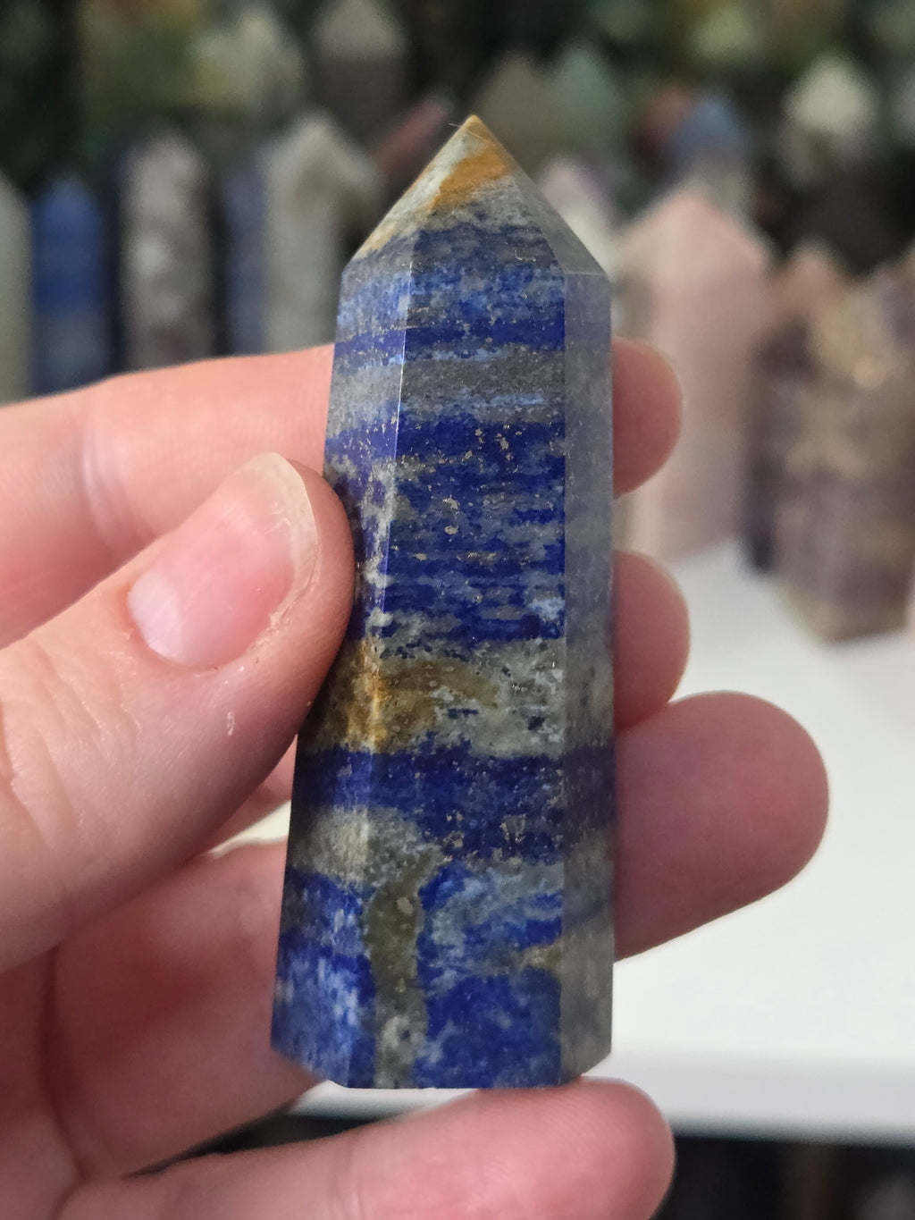 Lapis Lazuli crystal tower