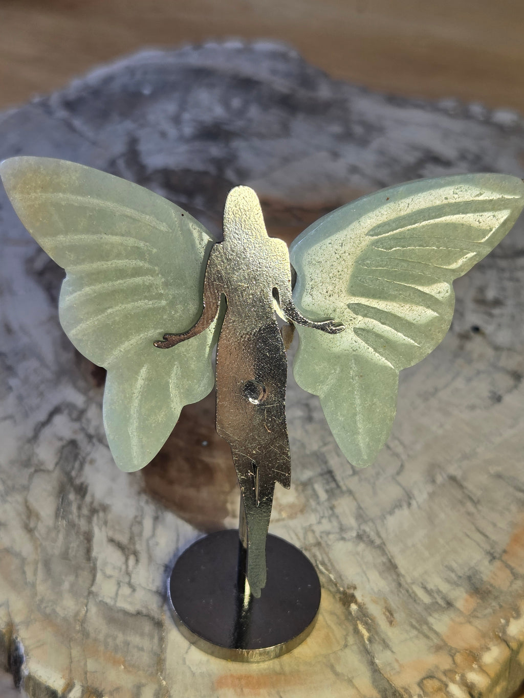 Caribbean calcite crystal angel carving