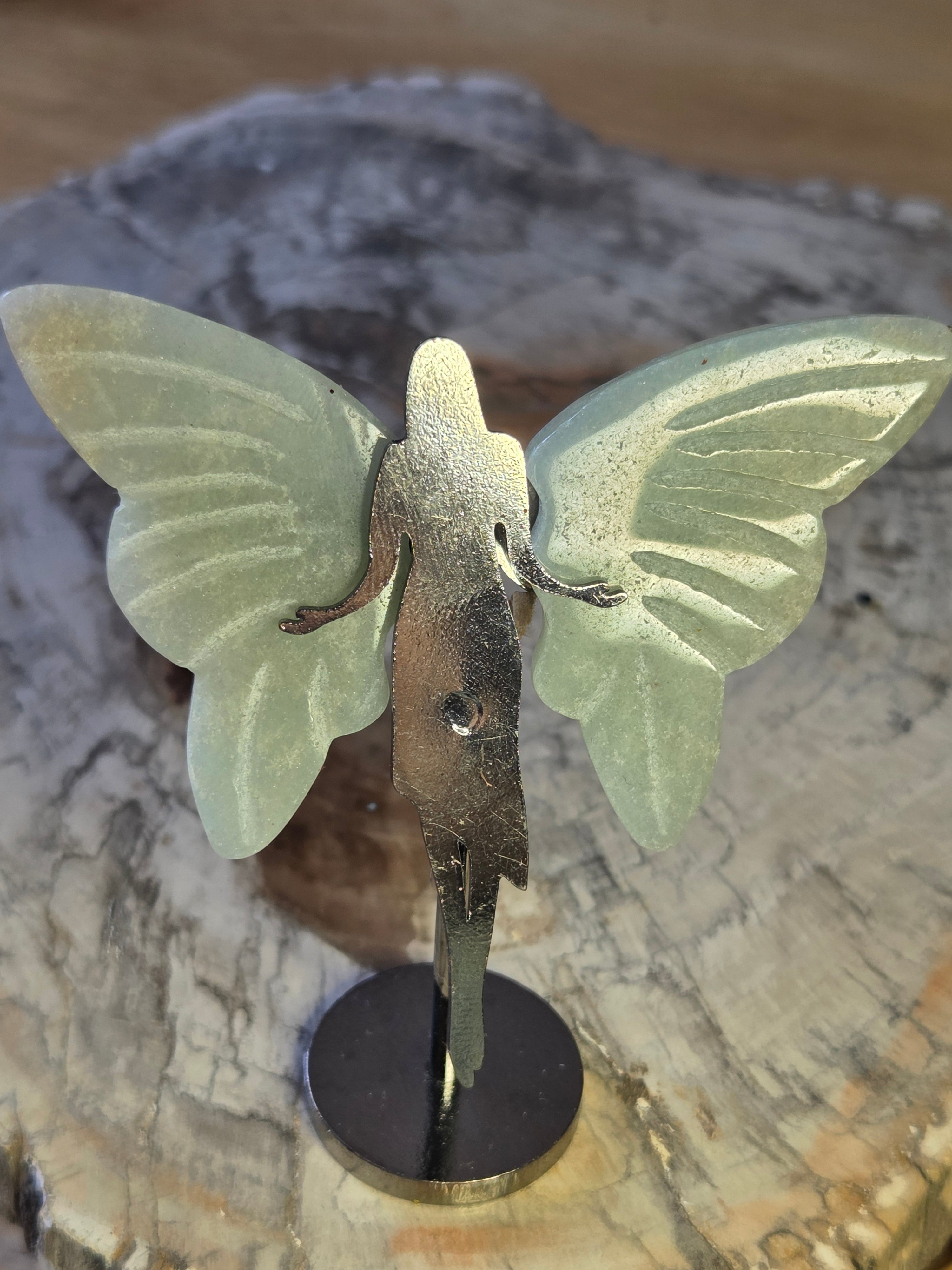 Caribbean calcite crystal angel carving