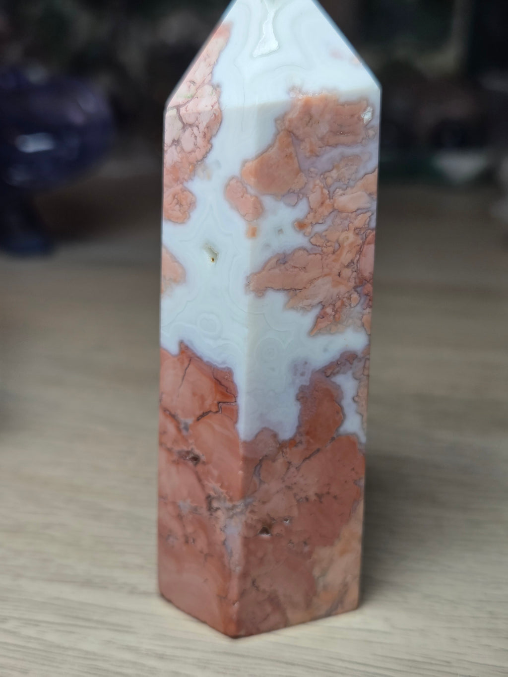 Pink cotton candy crystal tower