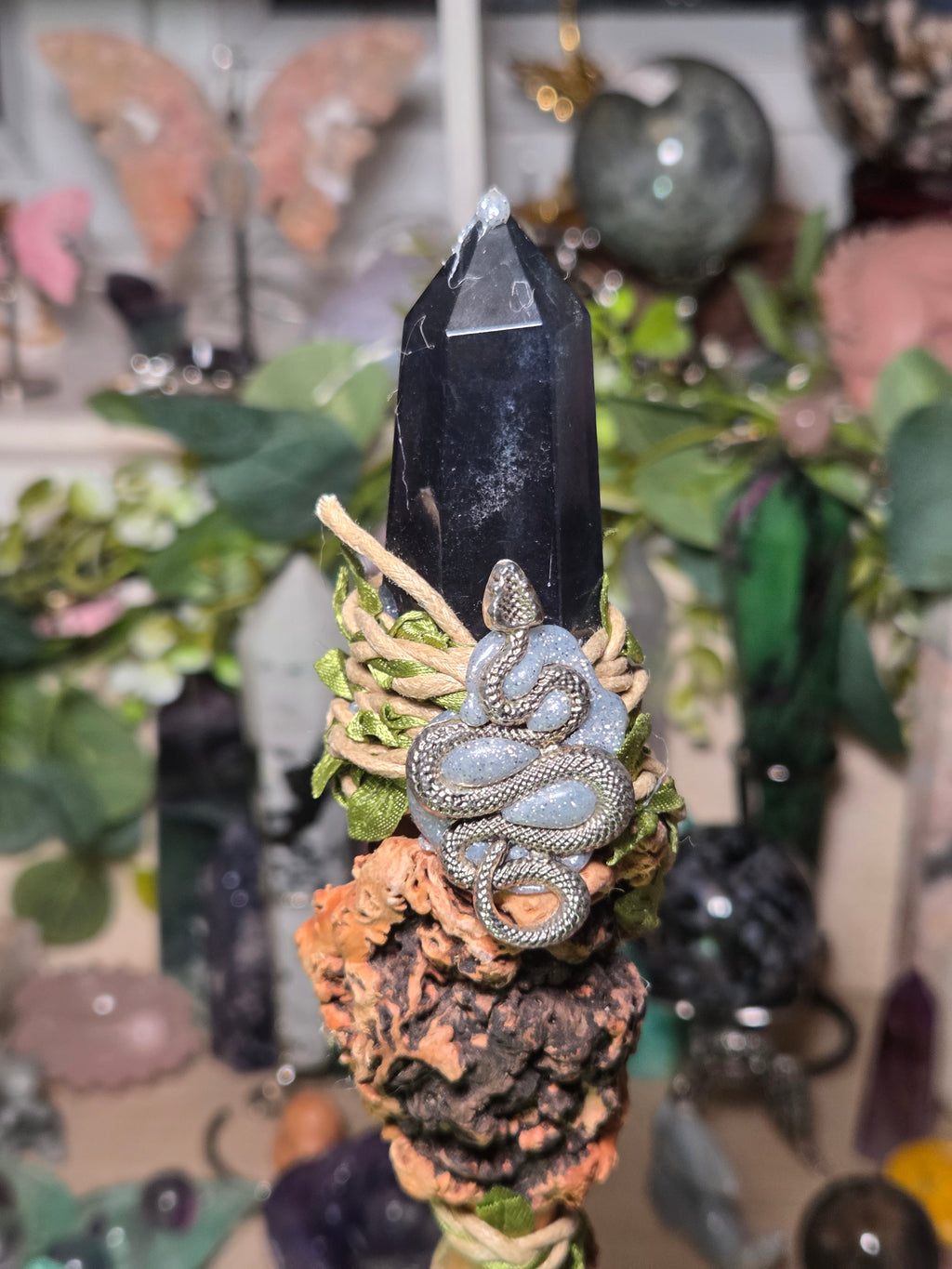 Crystal wand with bell