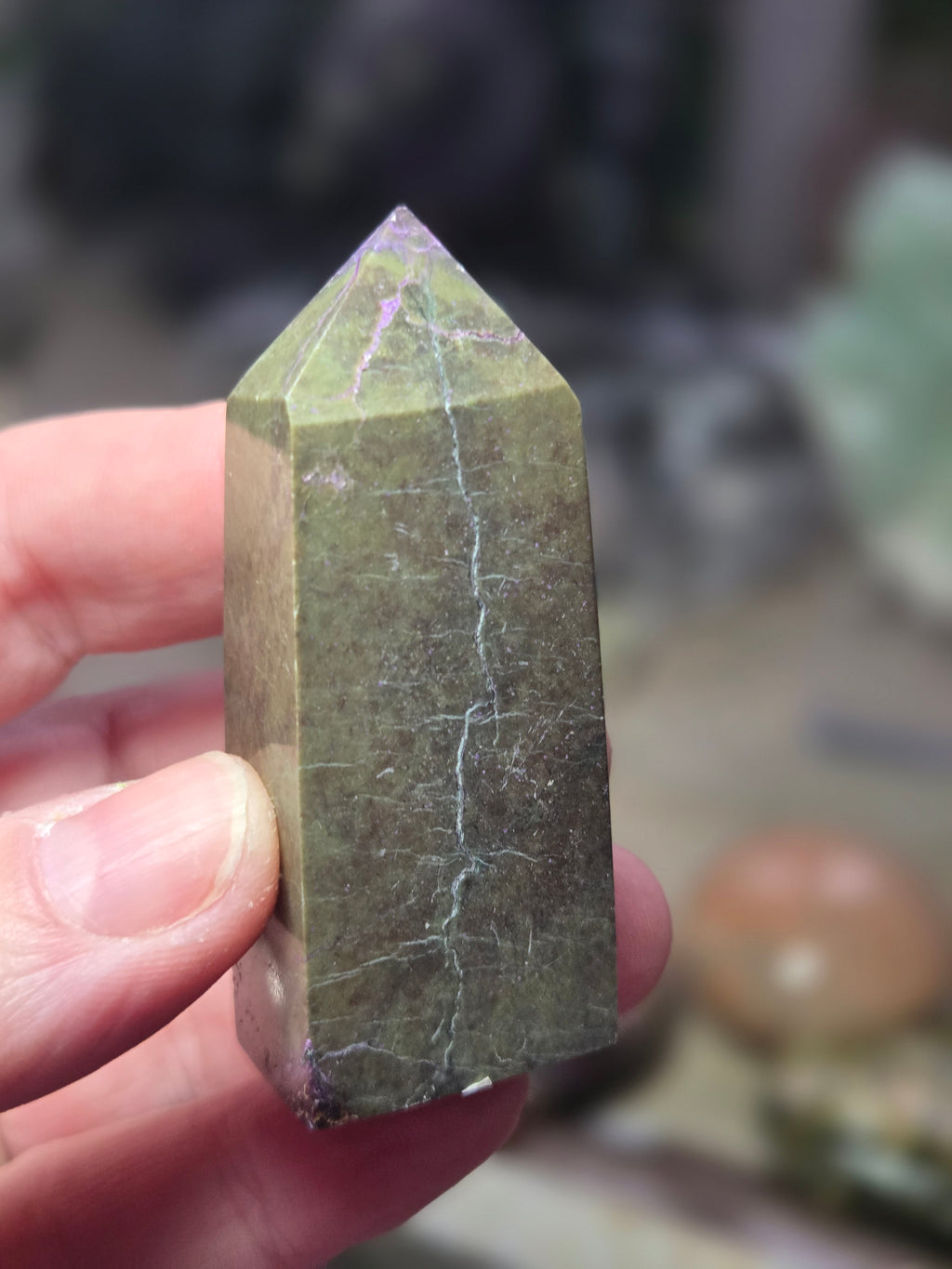 Stichtite crystal tower