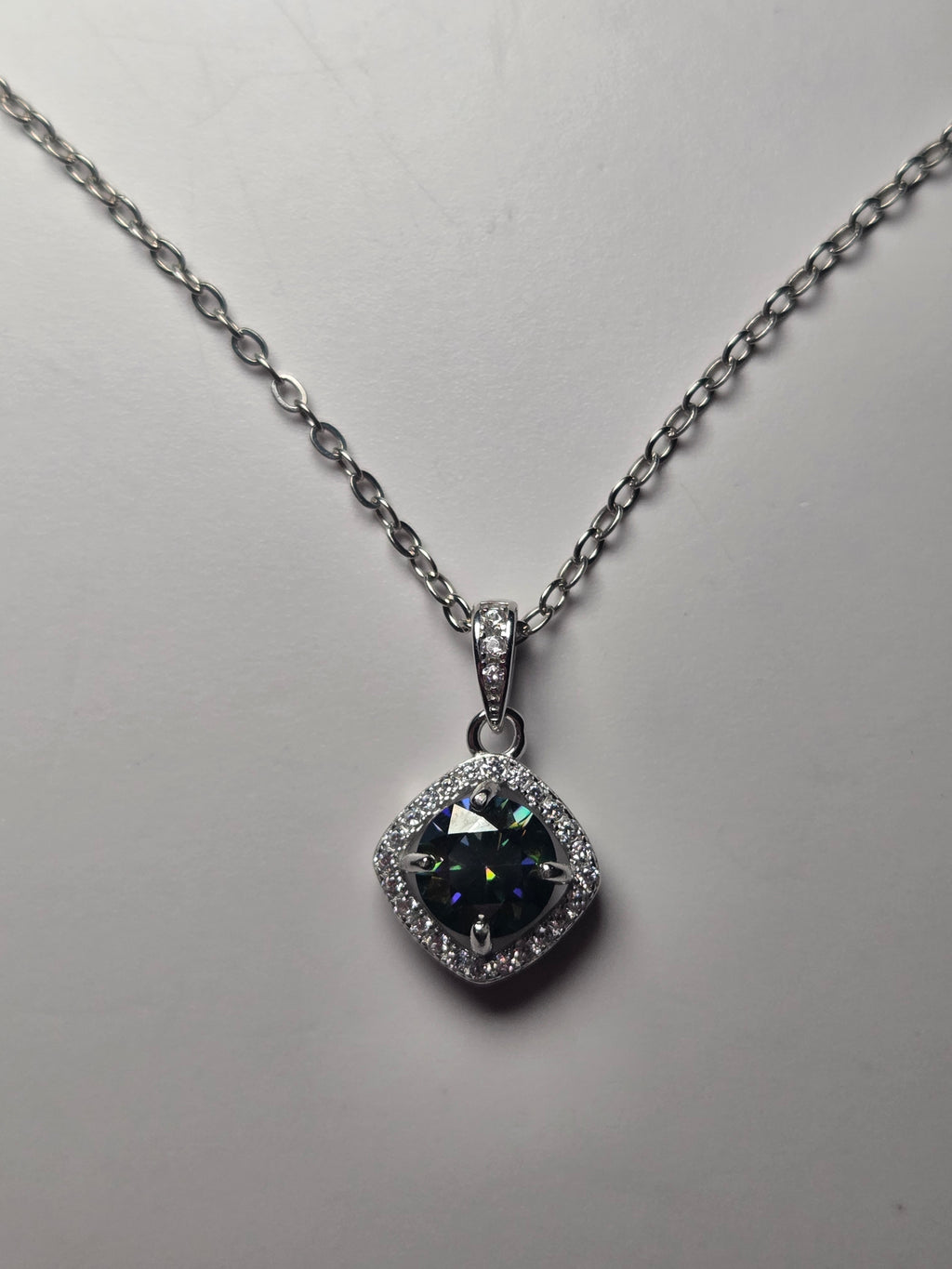 One Carrot Moissonite Diamond necklace with certificate