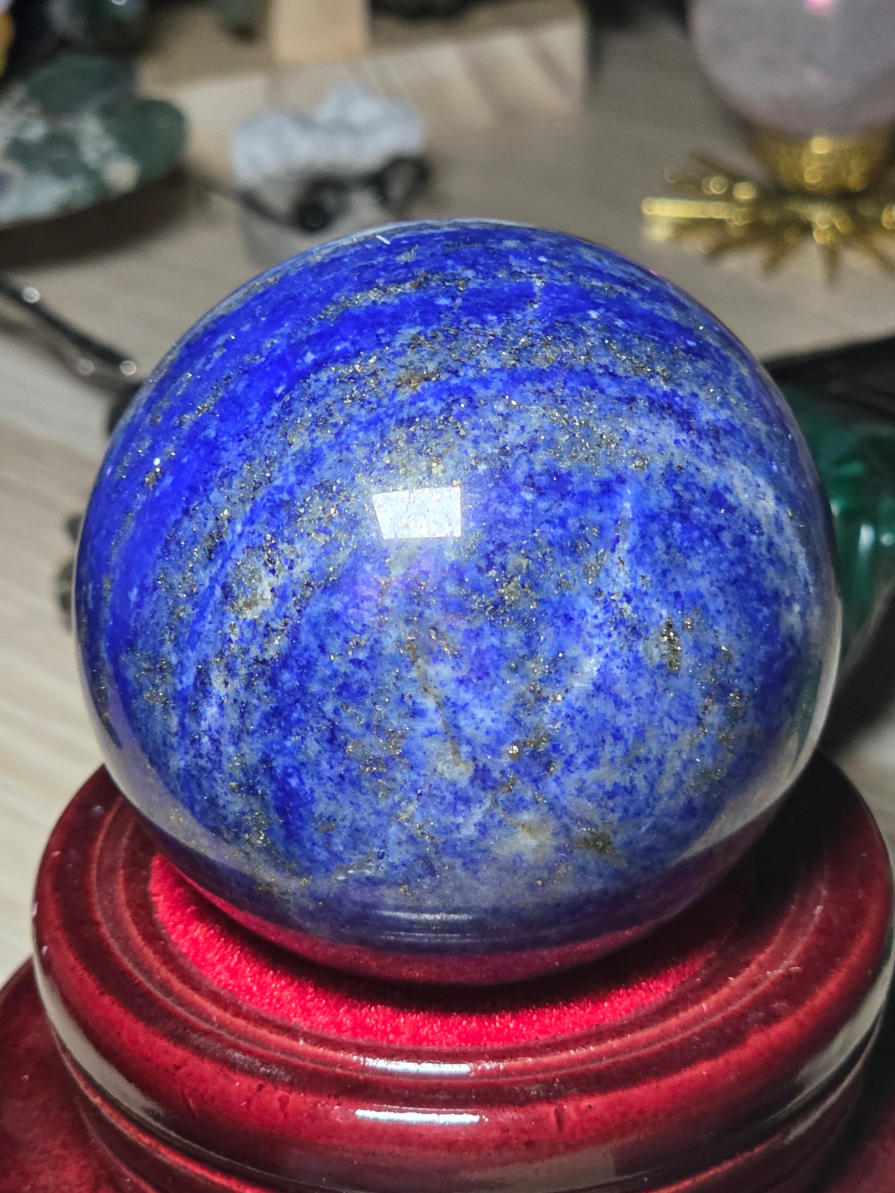 Amazing  high quality crystal  Lapis Lazuli sphere