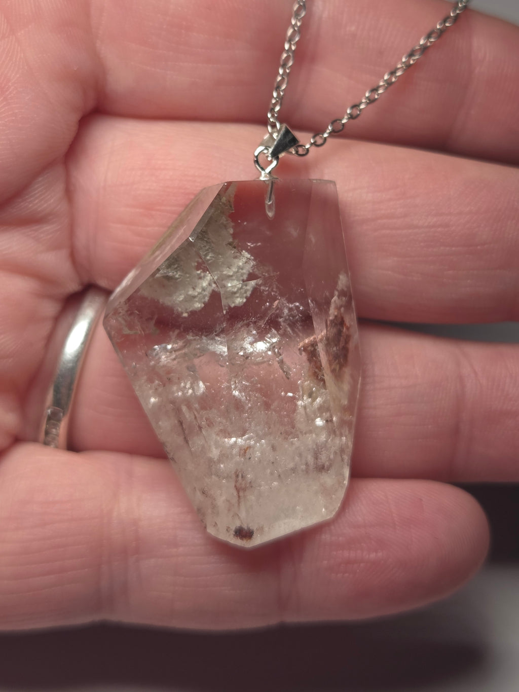 Grade A Garden quartz crystal handmade necklace