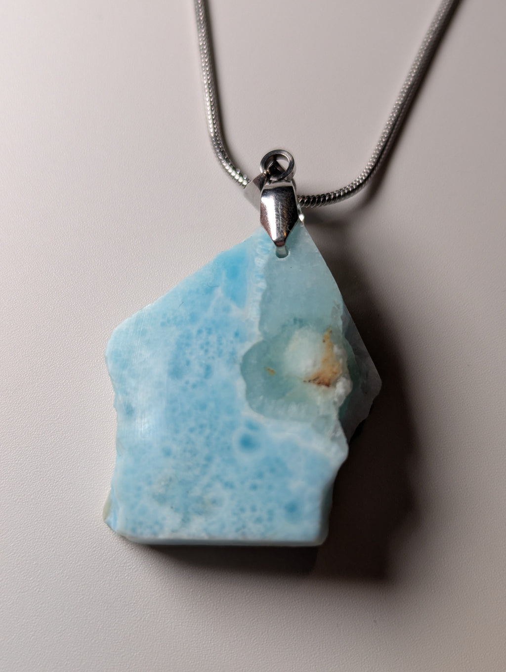 Larimar crystal handmade necklace