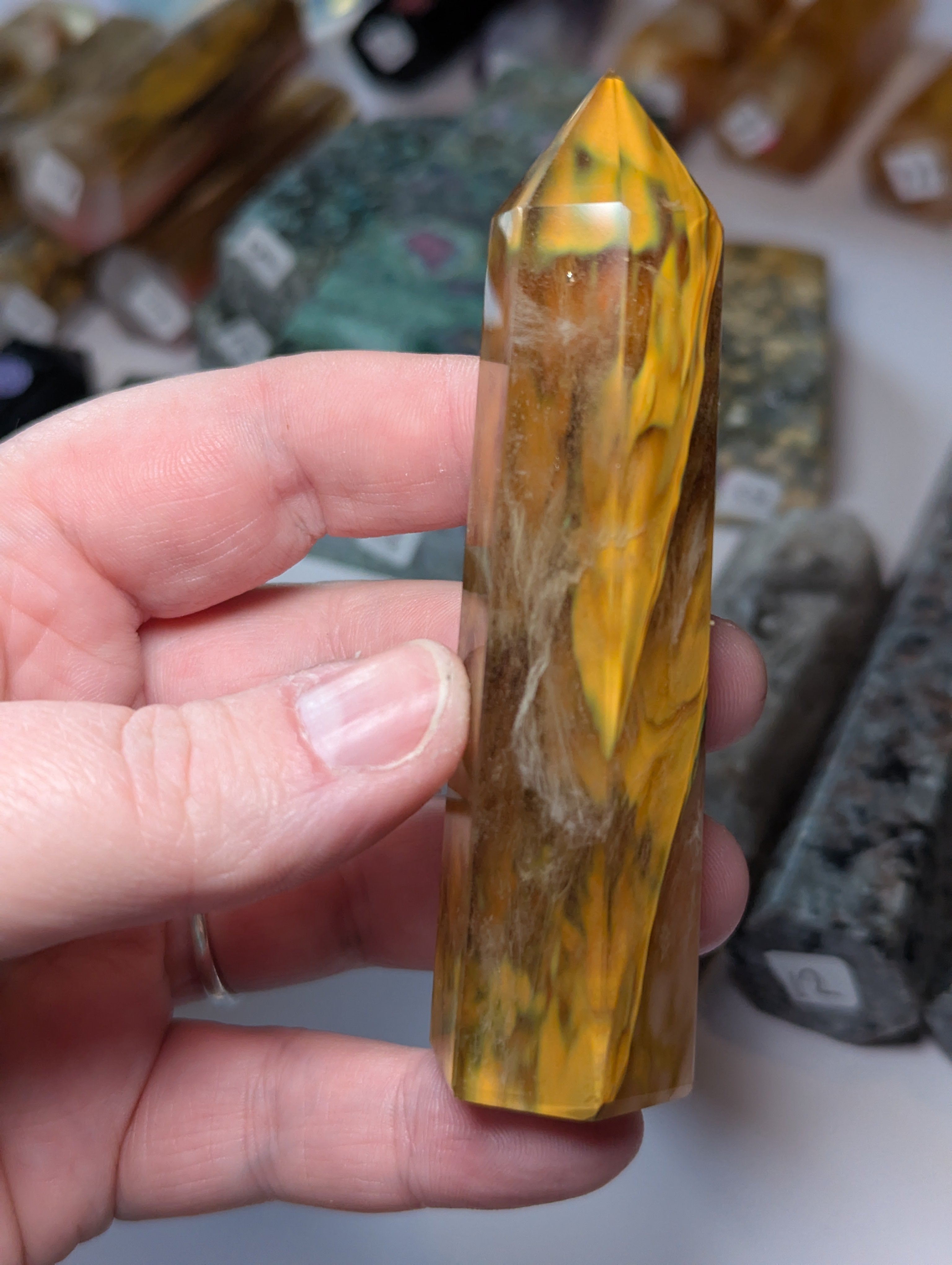 Smelling quartz crystal tower
