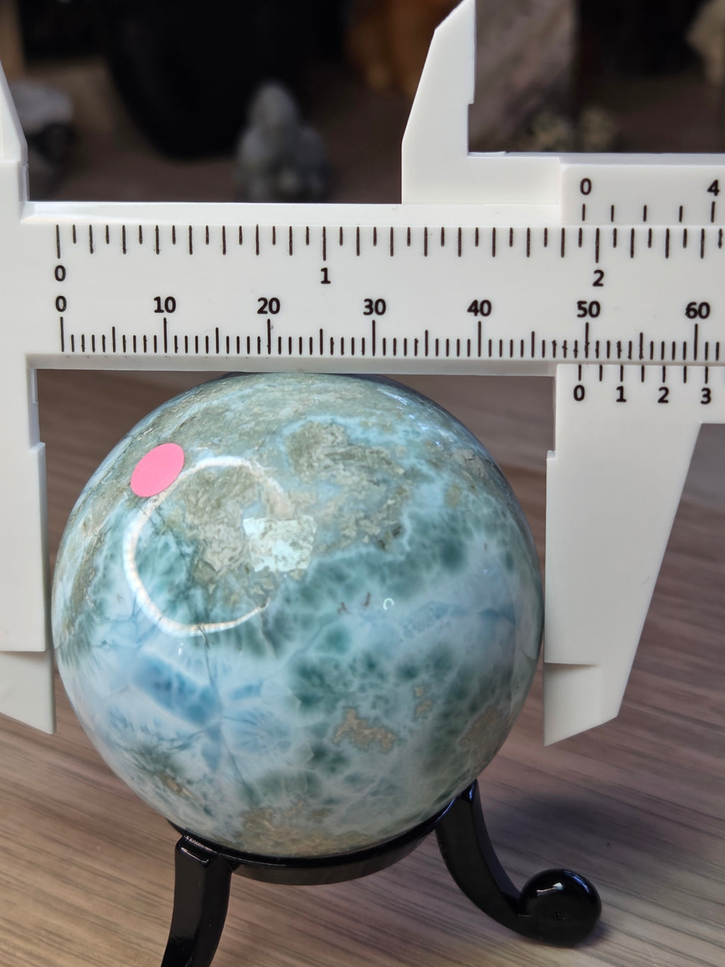 Larimar crystal sphere