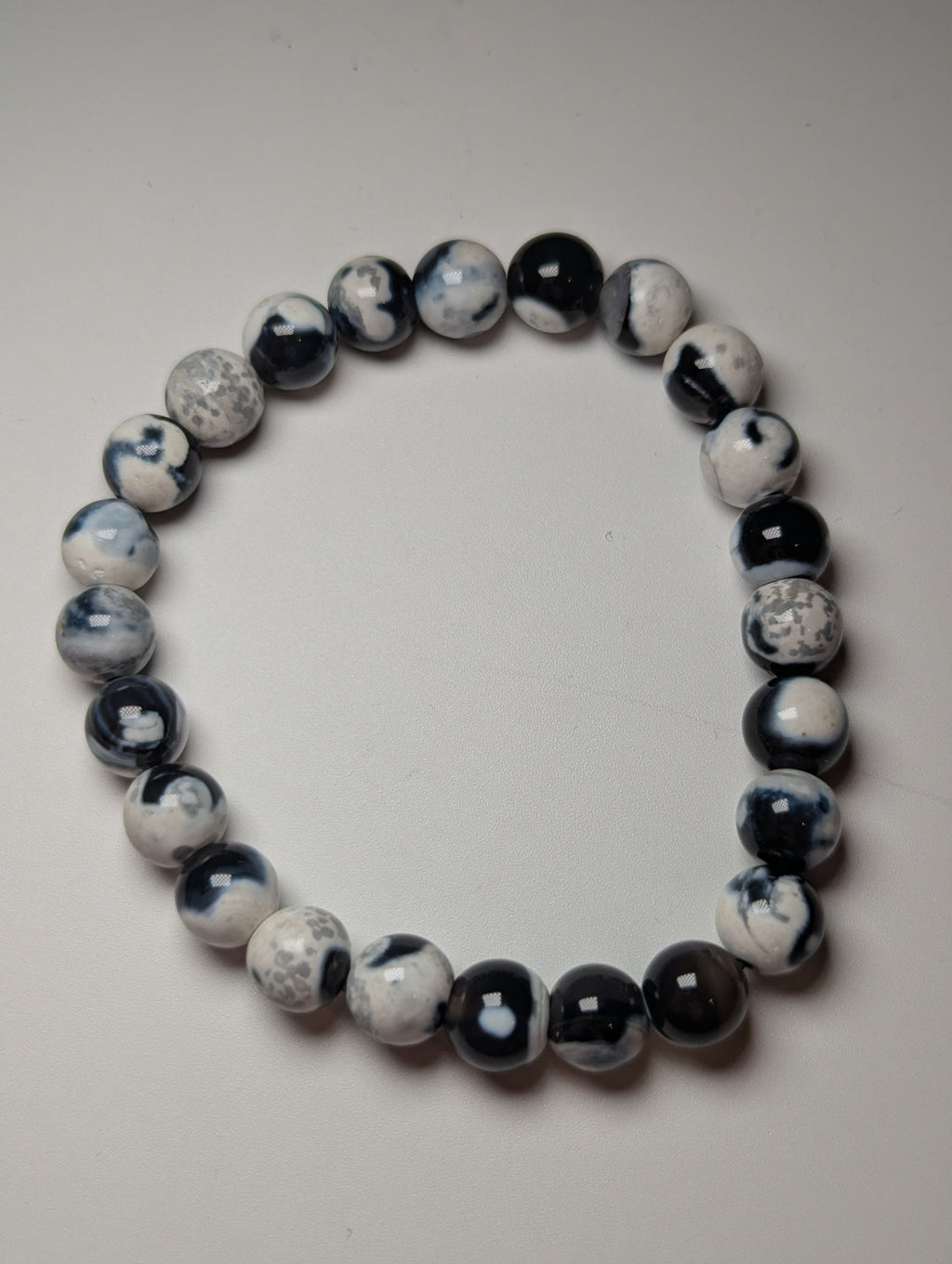 Orca agate crystal bracelet
