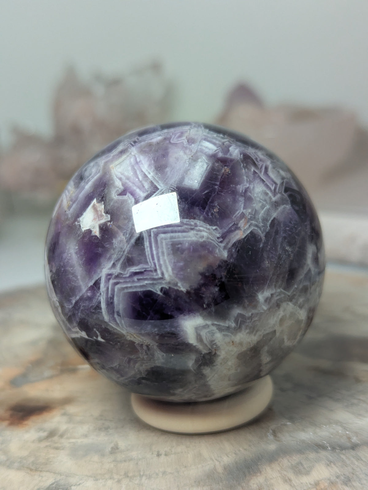Dream Amethyst crystal sphere