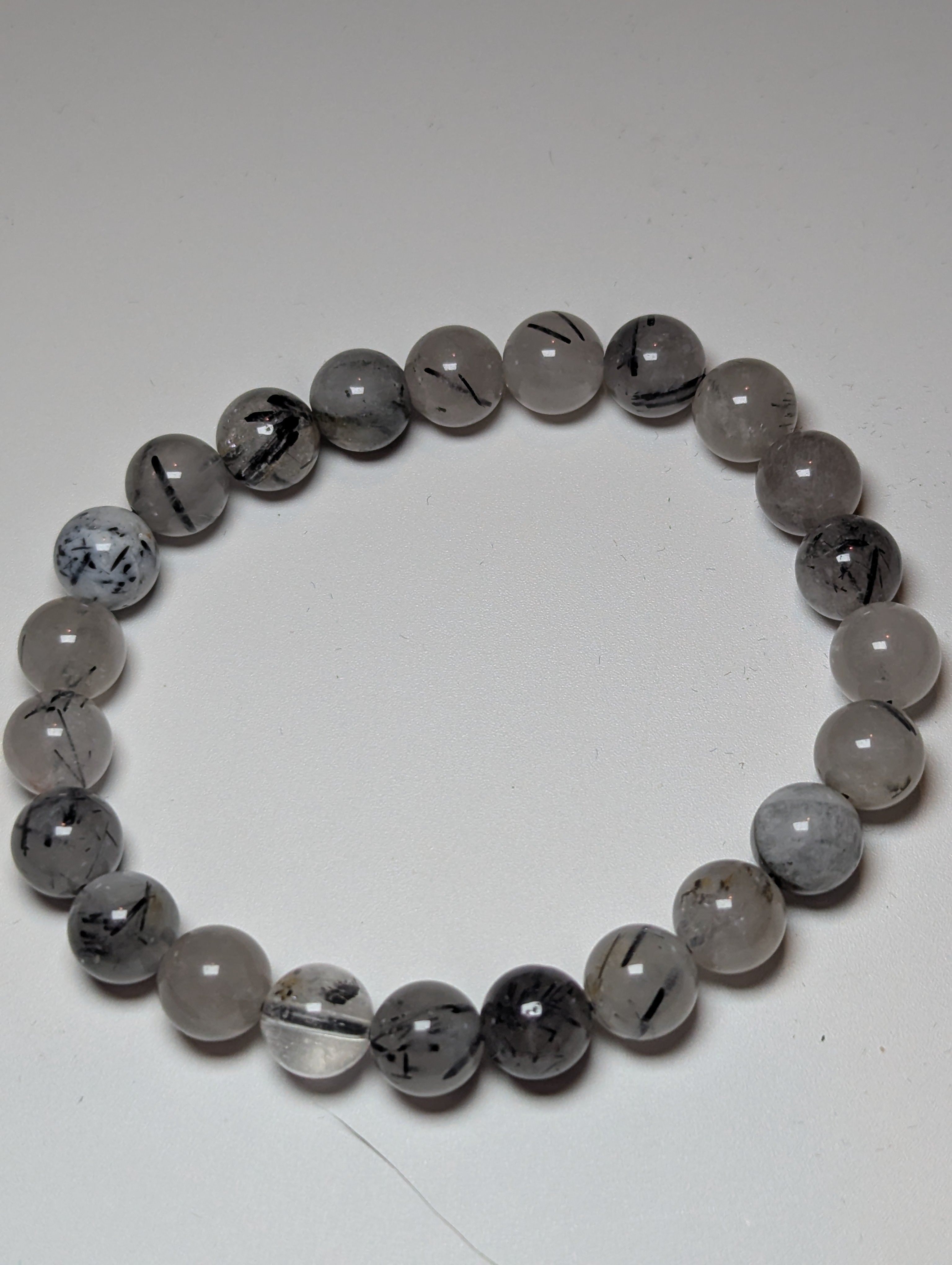 Black rutile crystal bracelet