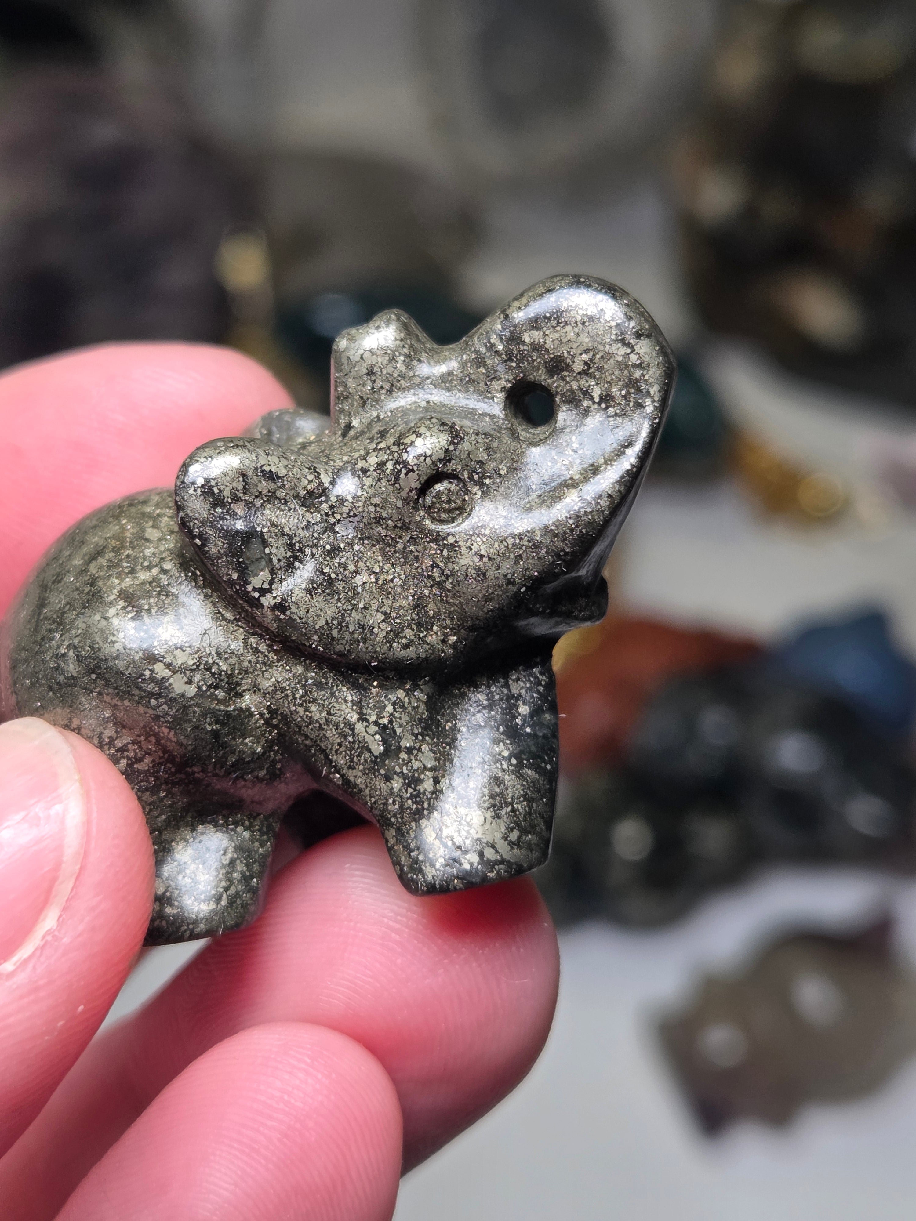 Crystal Elephant carving