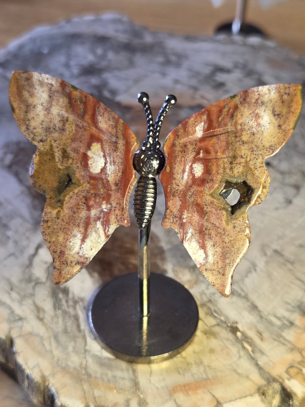 Ocean Jasper crystal butterfly