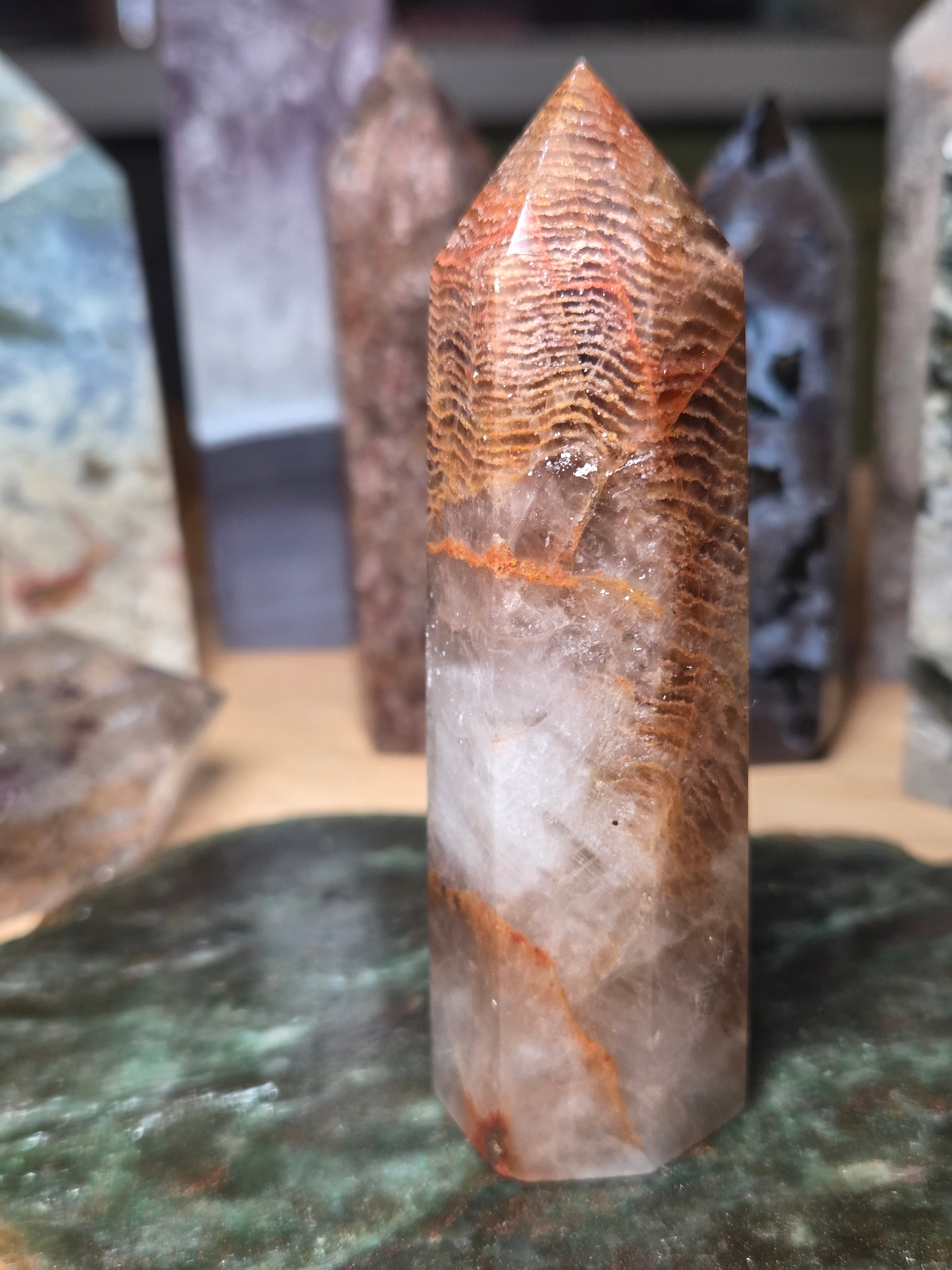 Thousand layers garden quartz crystal tower