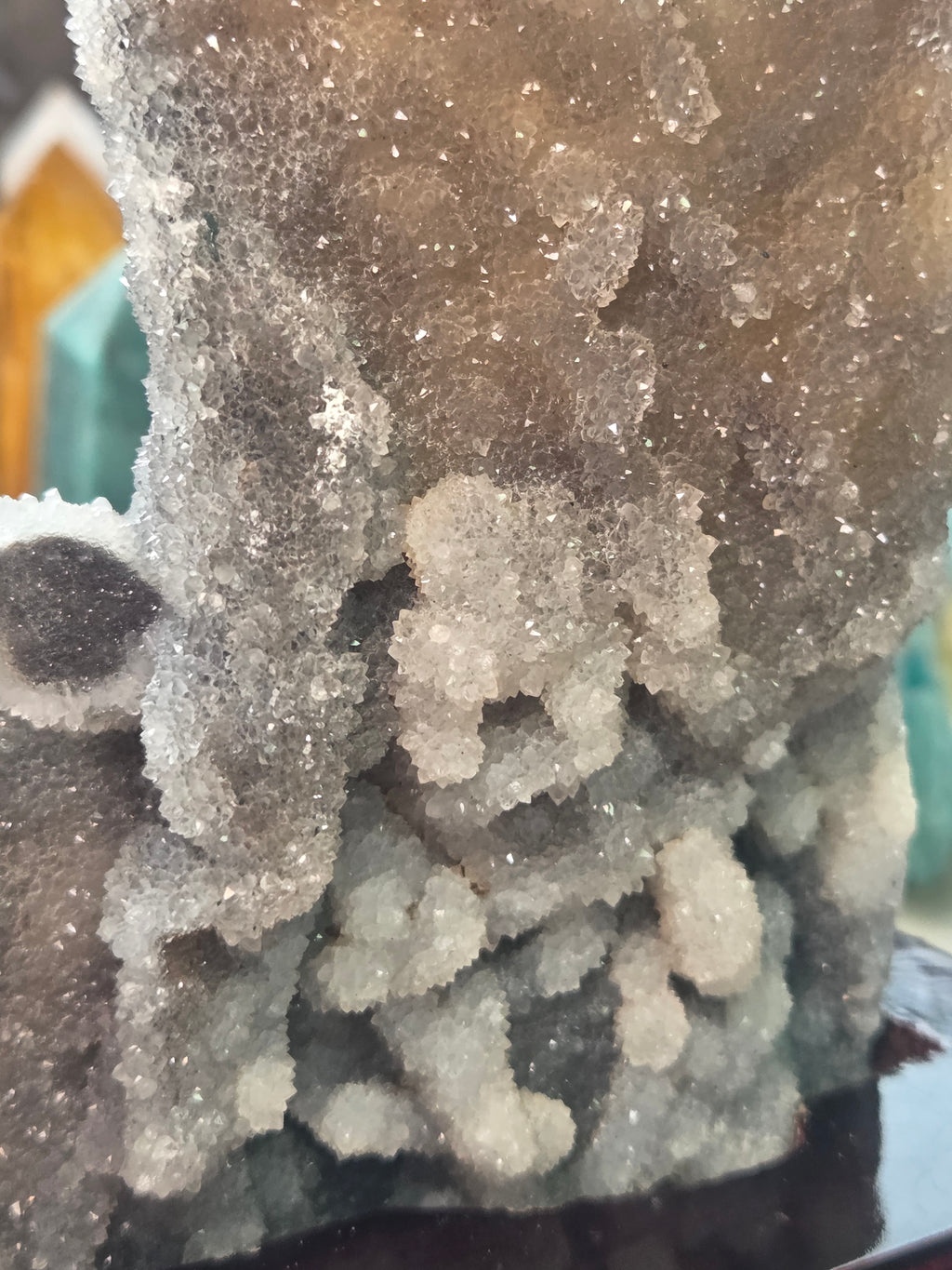 Extra large  Sphelerite crystal tower with custom stand 22.5cm