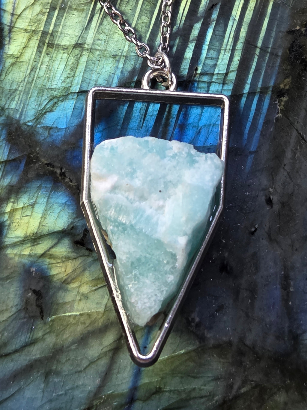 Hemimorphite crystal handmade necklace