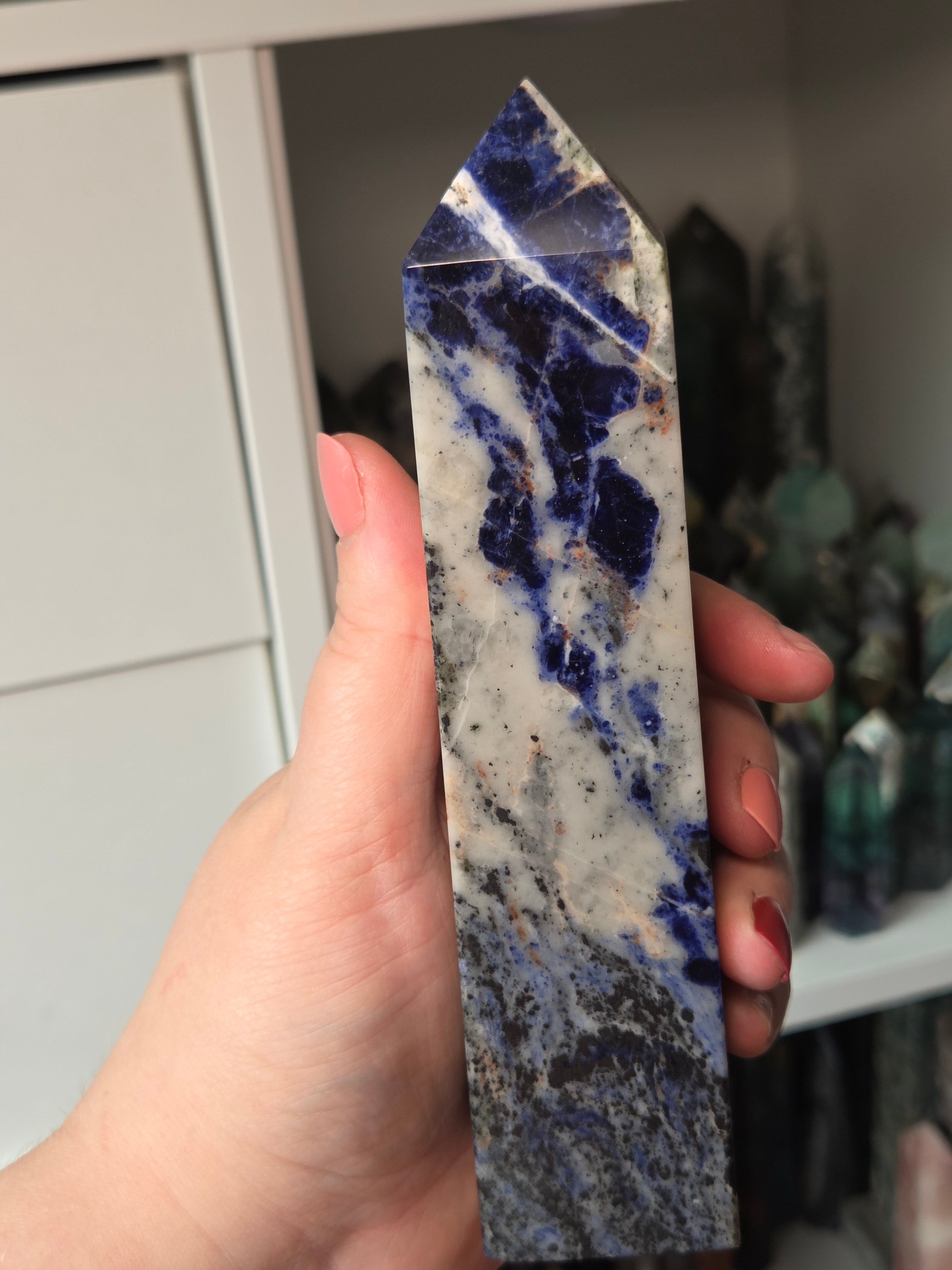 Beautiful  large  sodalite crystal tower