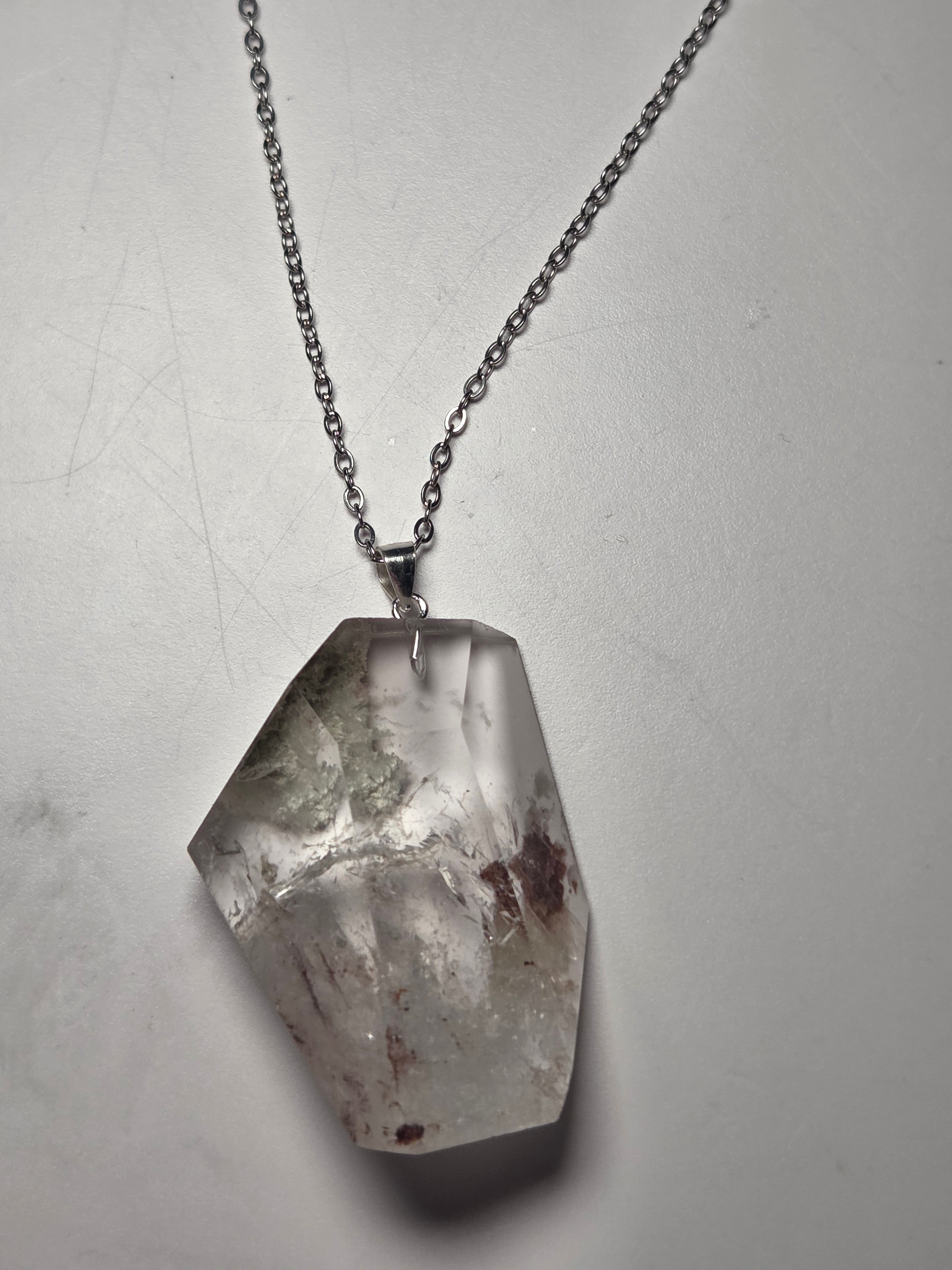 Grade A Garden quartz crystal handmade necklace